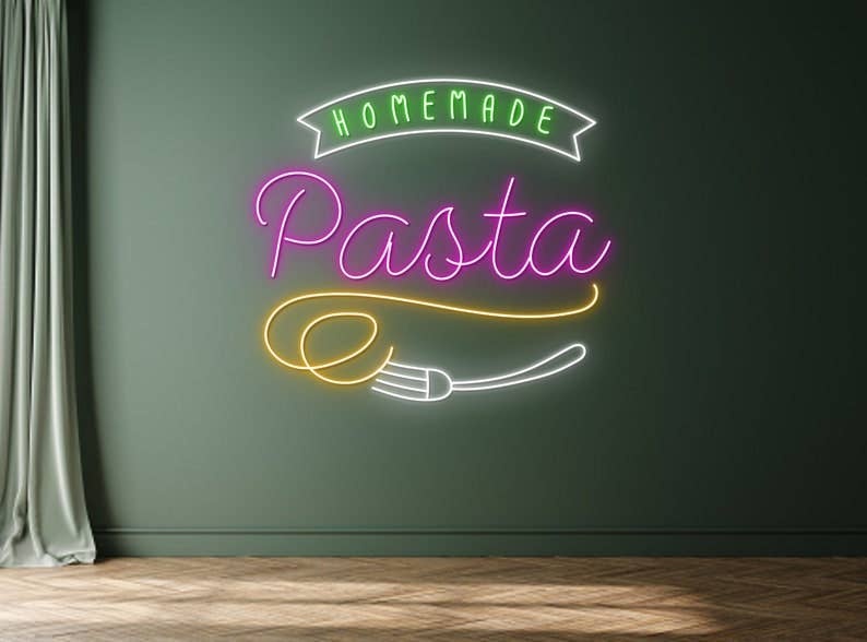 Spaghetti Led Lights Decor Restaurant Neon sign