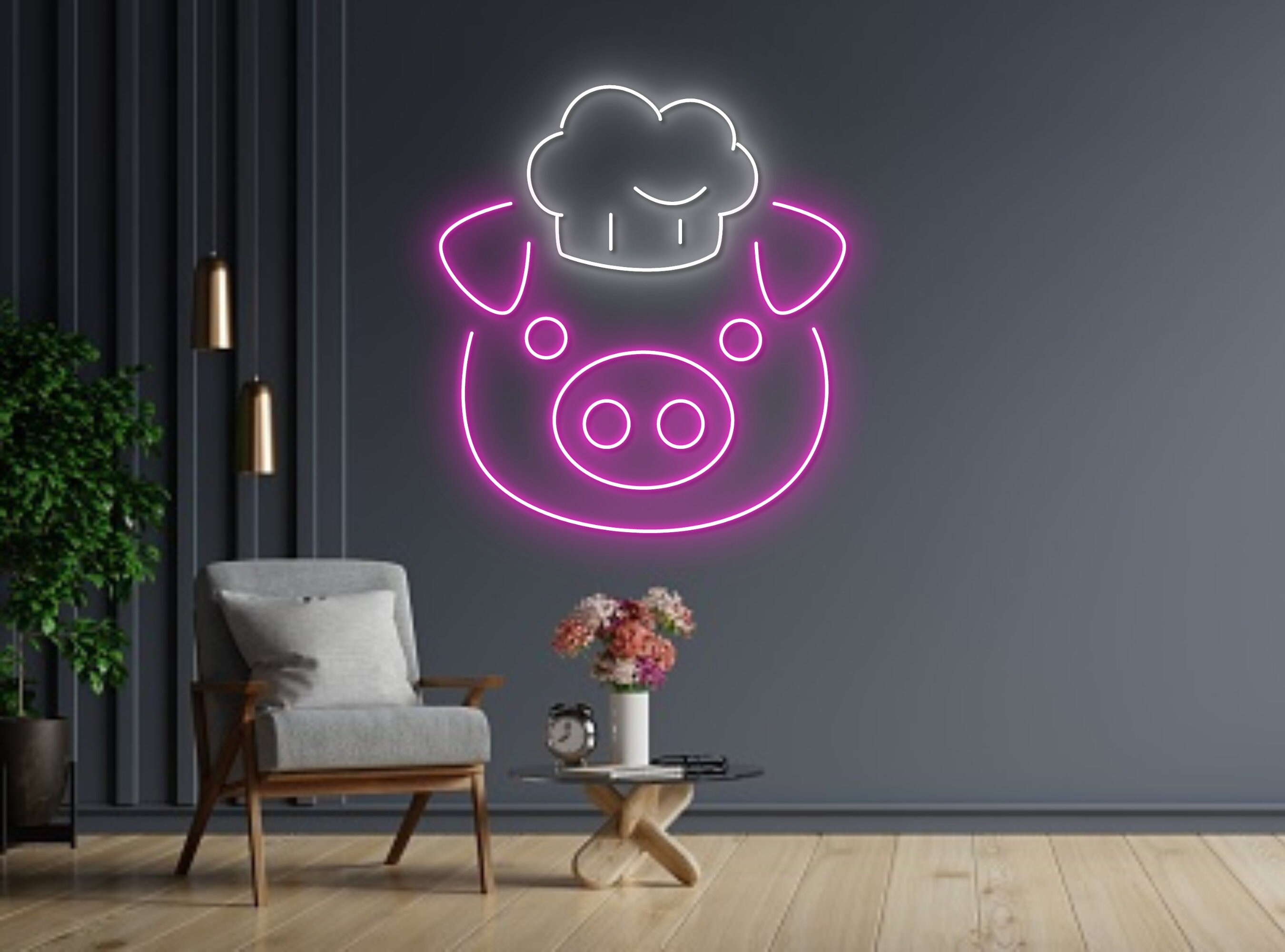 Pig Master Chef Neon Signs