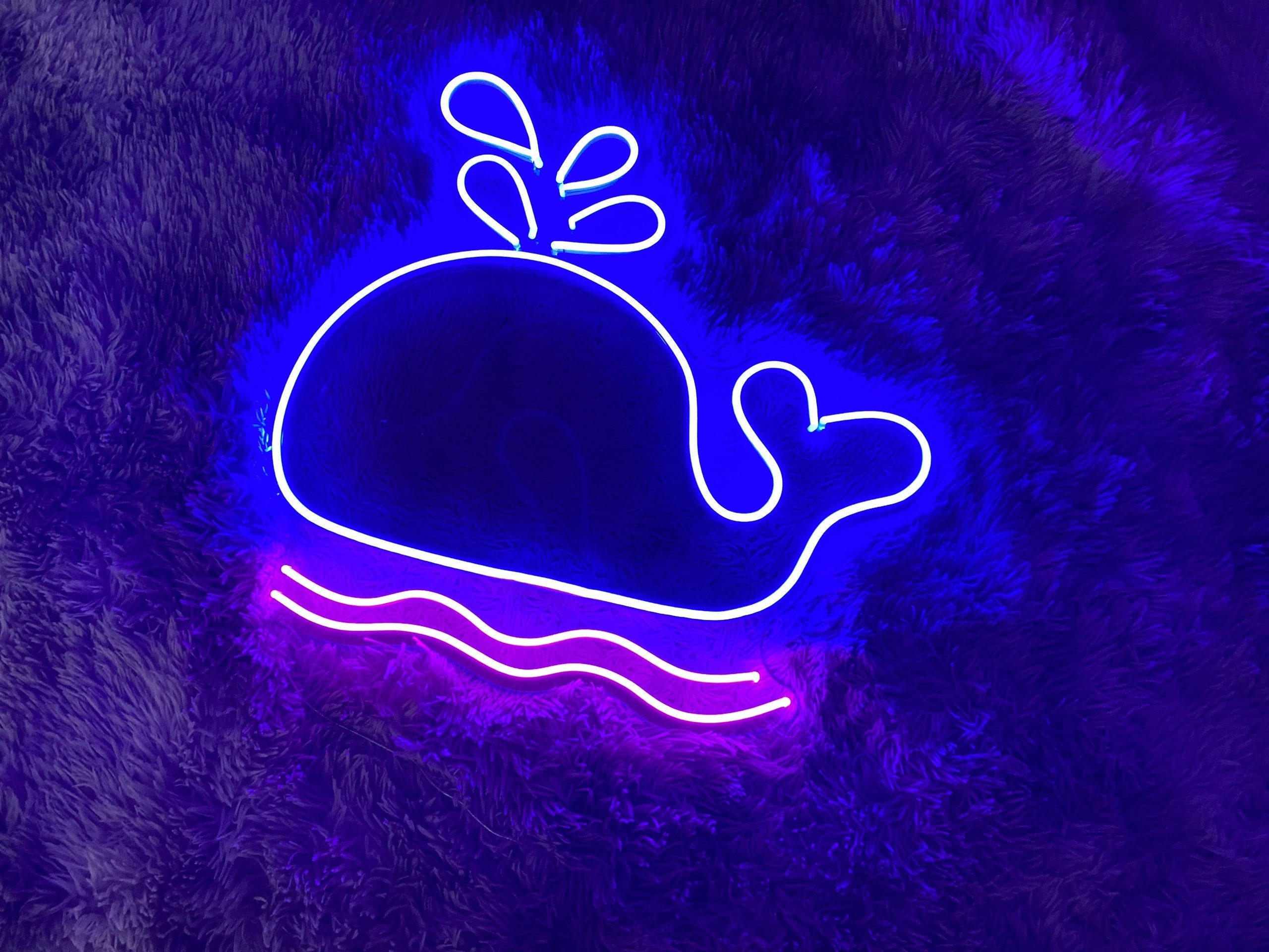 Whale Ocean Neon Sign