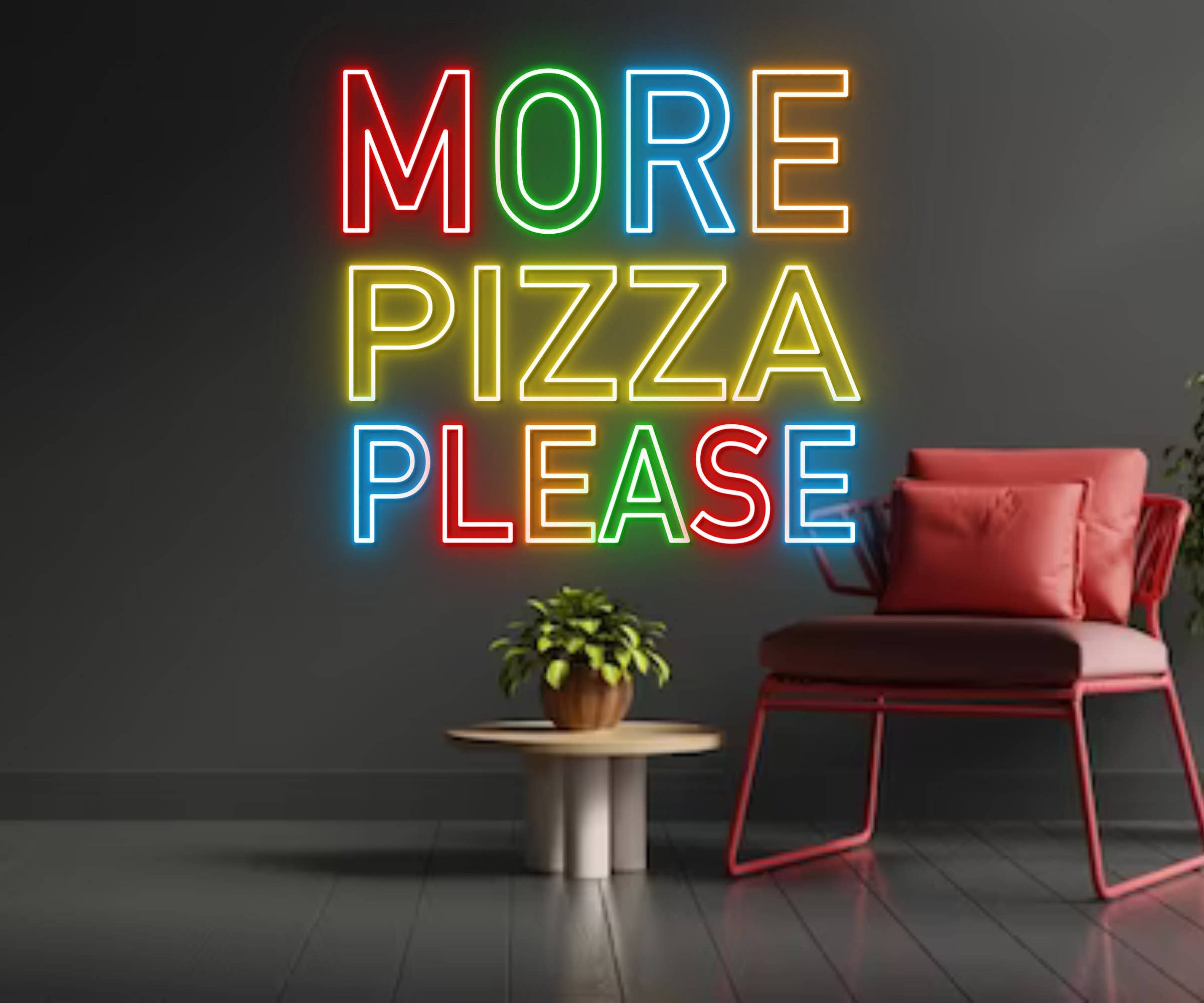 More Pizza Neon Sign Pizza Restaurant Led Signboard Decor