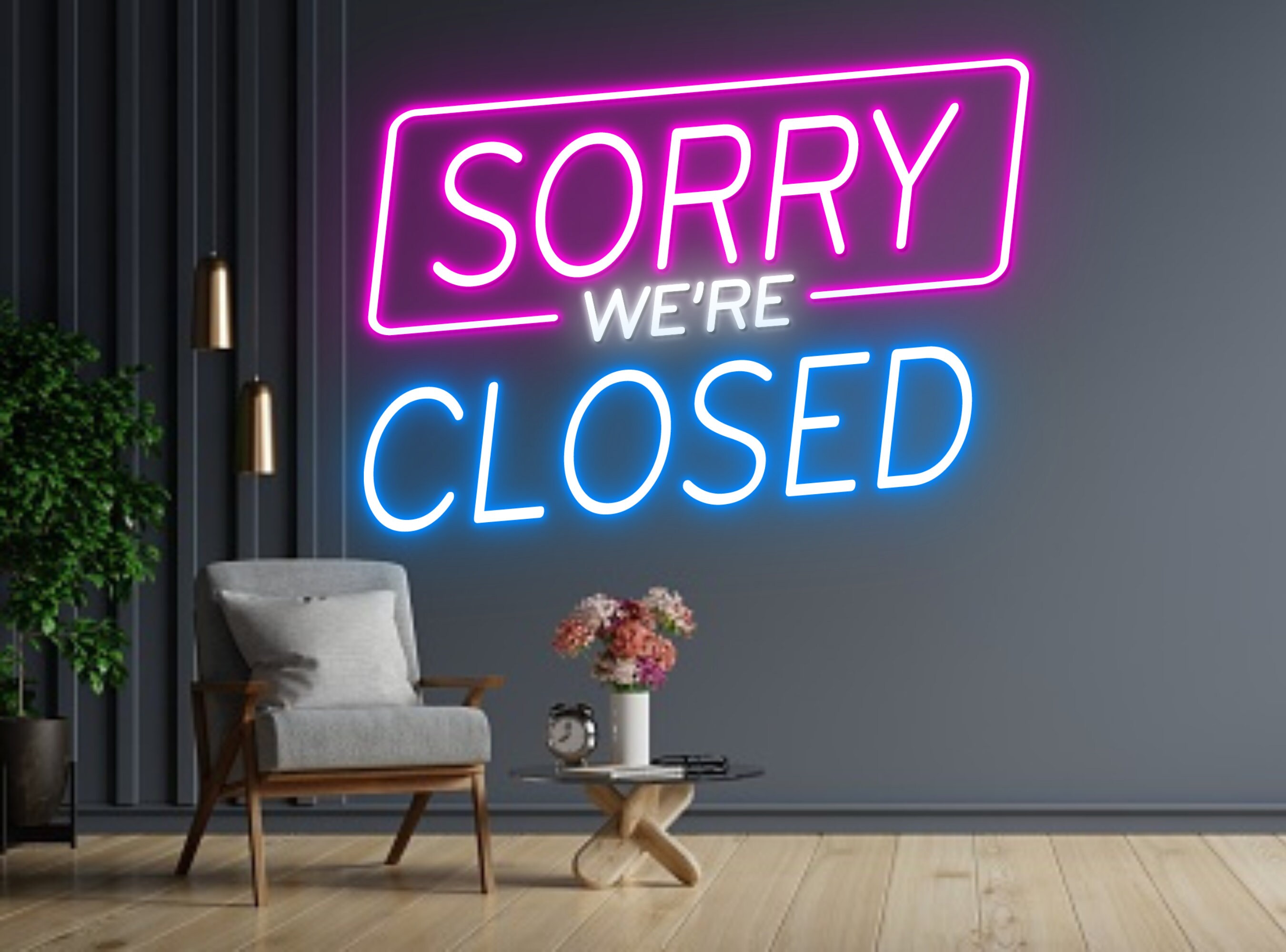 Sorry We Are Close Business Neon Signs