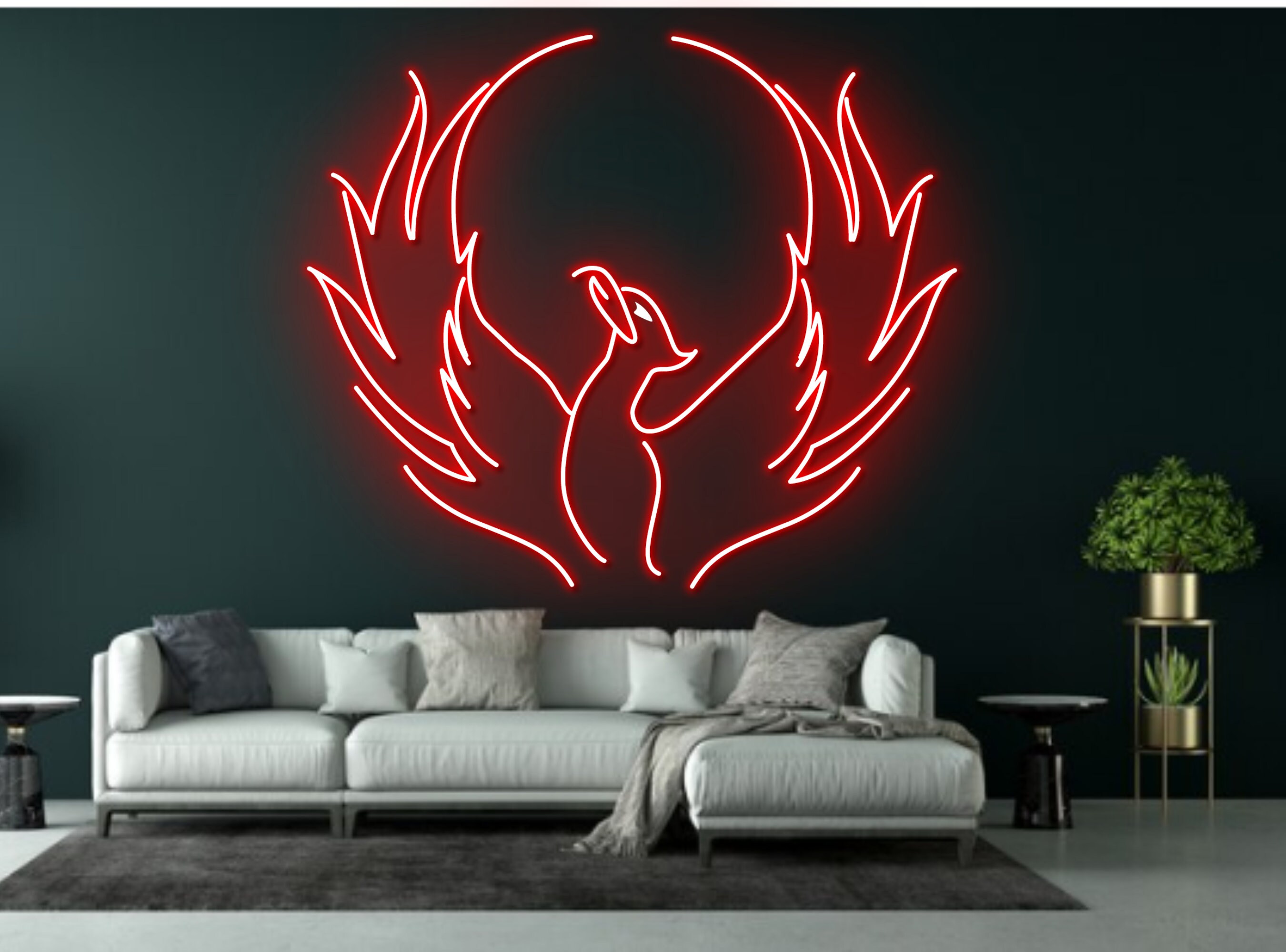 Phoenix Bird Art Neon Sign
