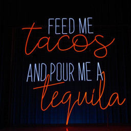 Feed Me Tacos Tequila Neon Sign Restaurant Wall Decor