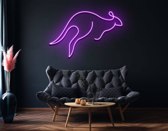 Kangoroo Line Art Neon Signs Animal Wall Decor