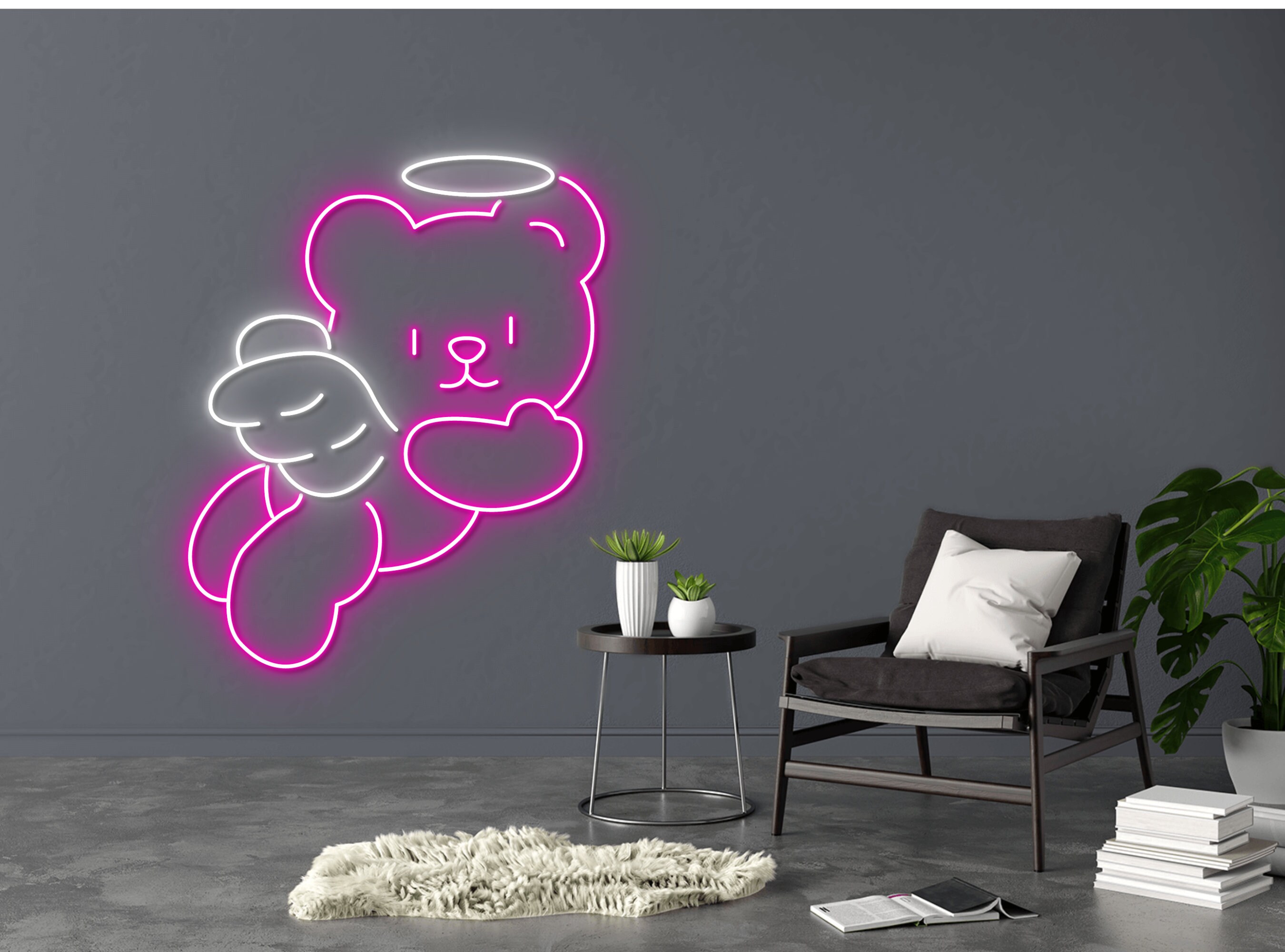 Angel Koala With Wings Neon Sign