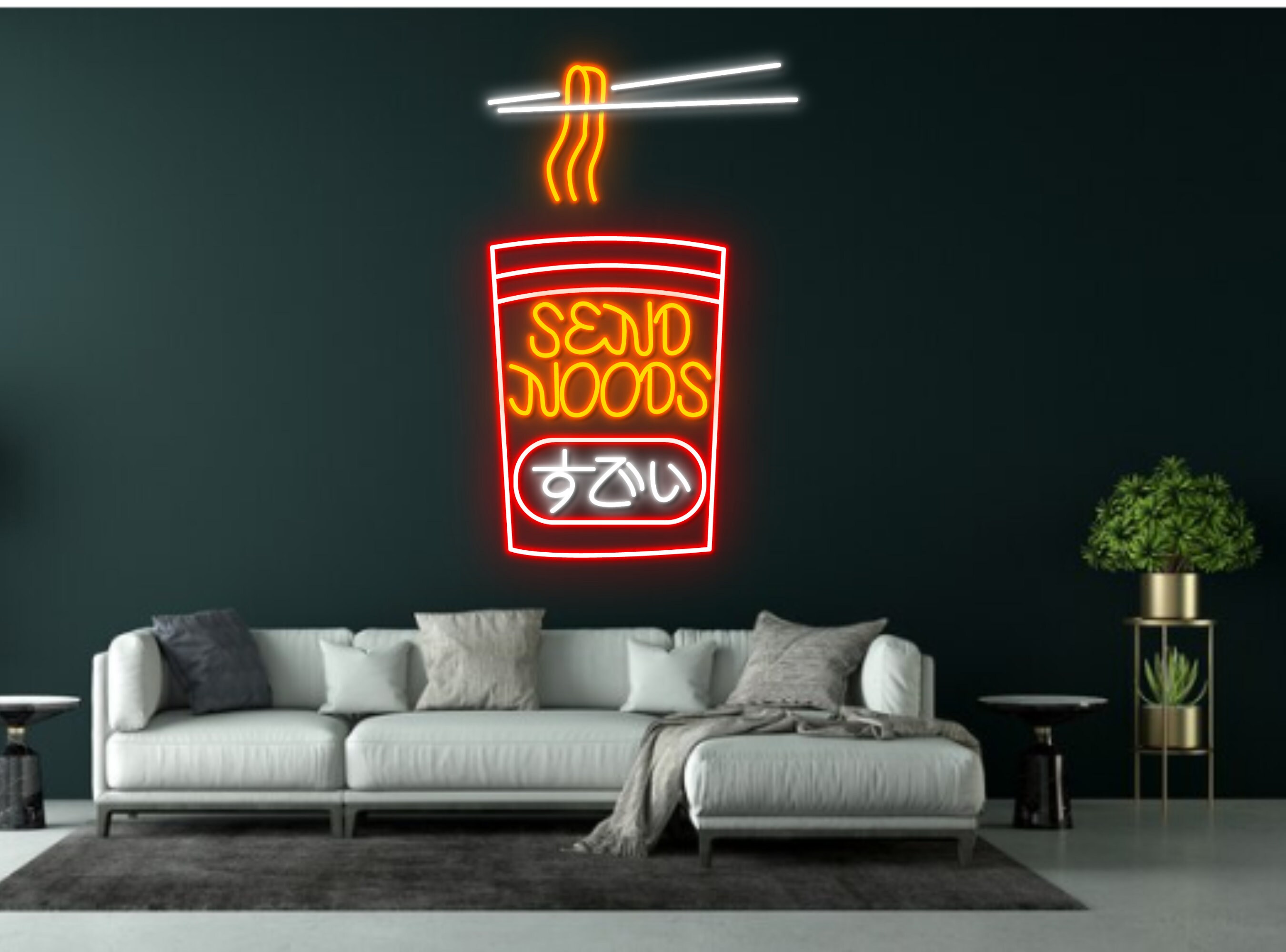 Send Noods Neon Sign Japanese Food Neon Sign