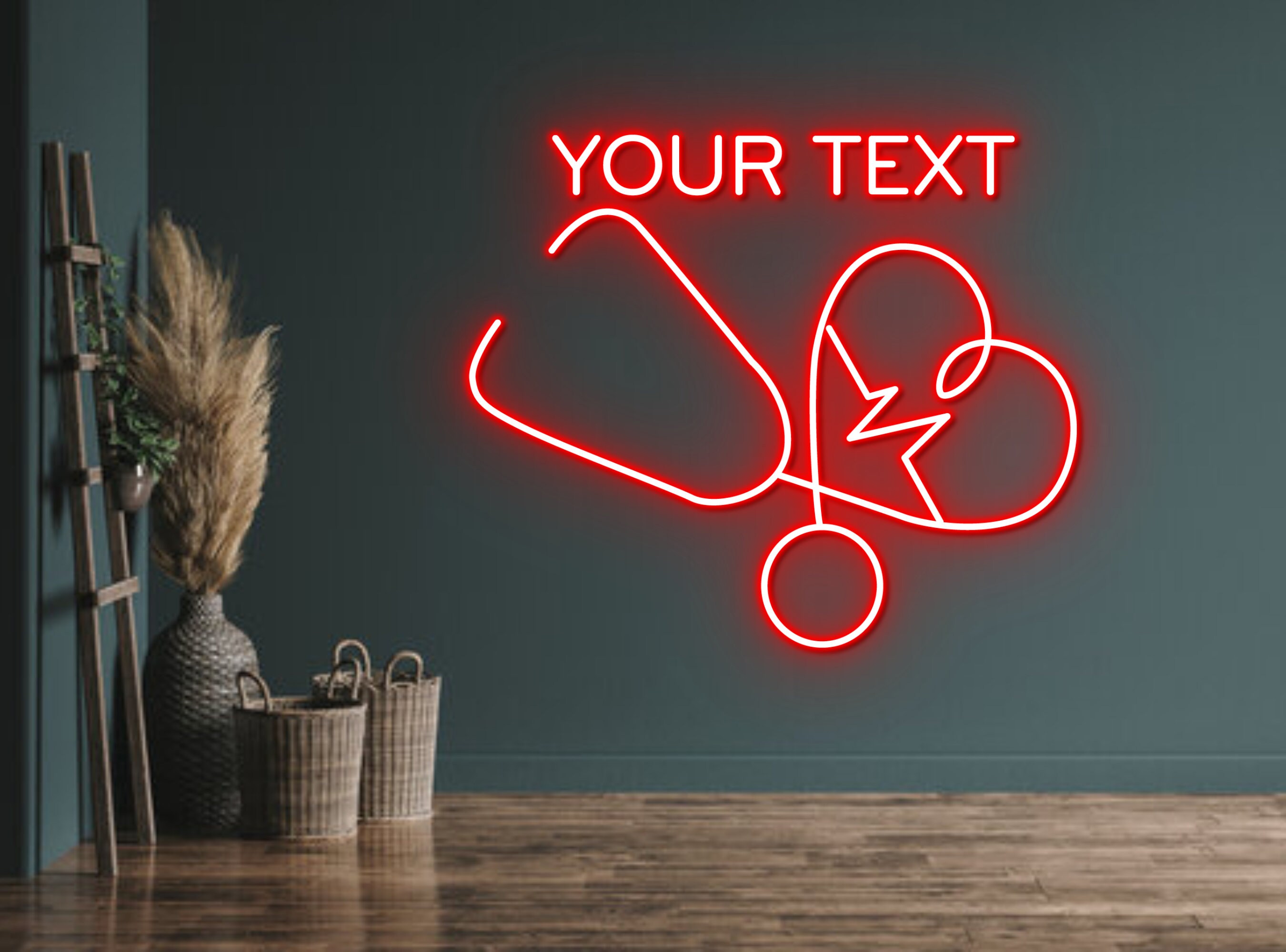 Custom Name Stethoscope Neon Sign
