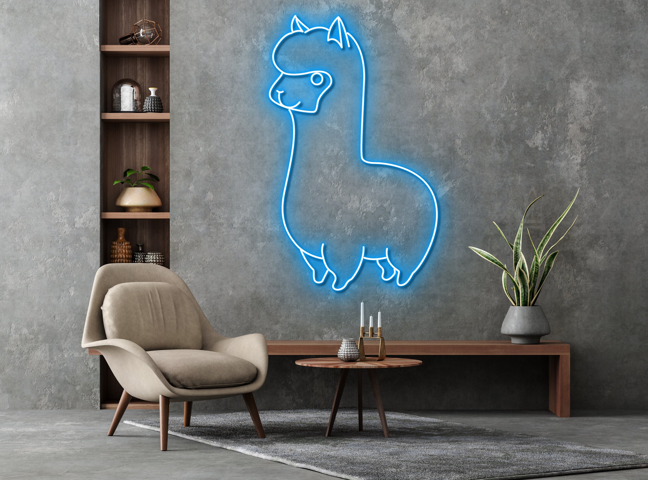 Alpaca Animal Neon Signs Wall Art Decor Gift