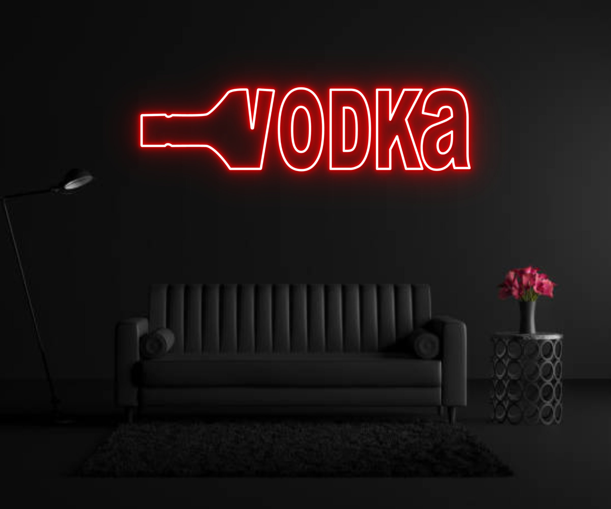 Vodka Bottle Neon Signs Vodka Lover Decor Business