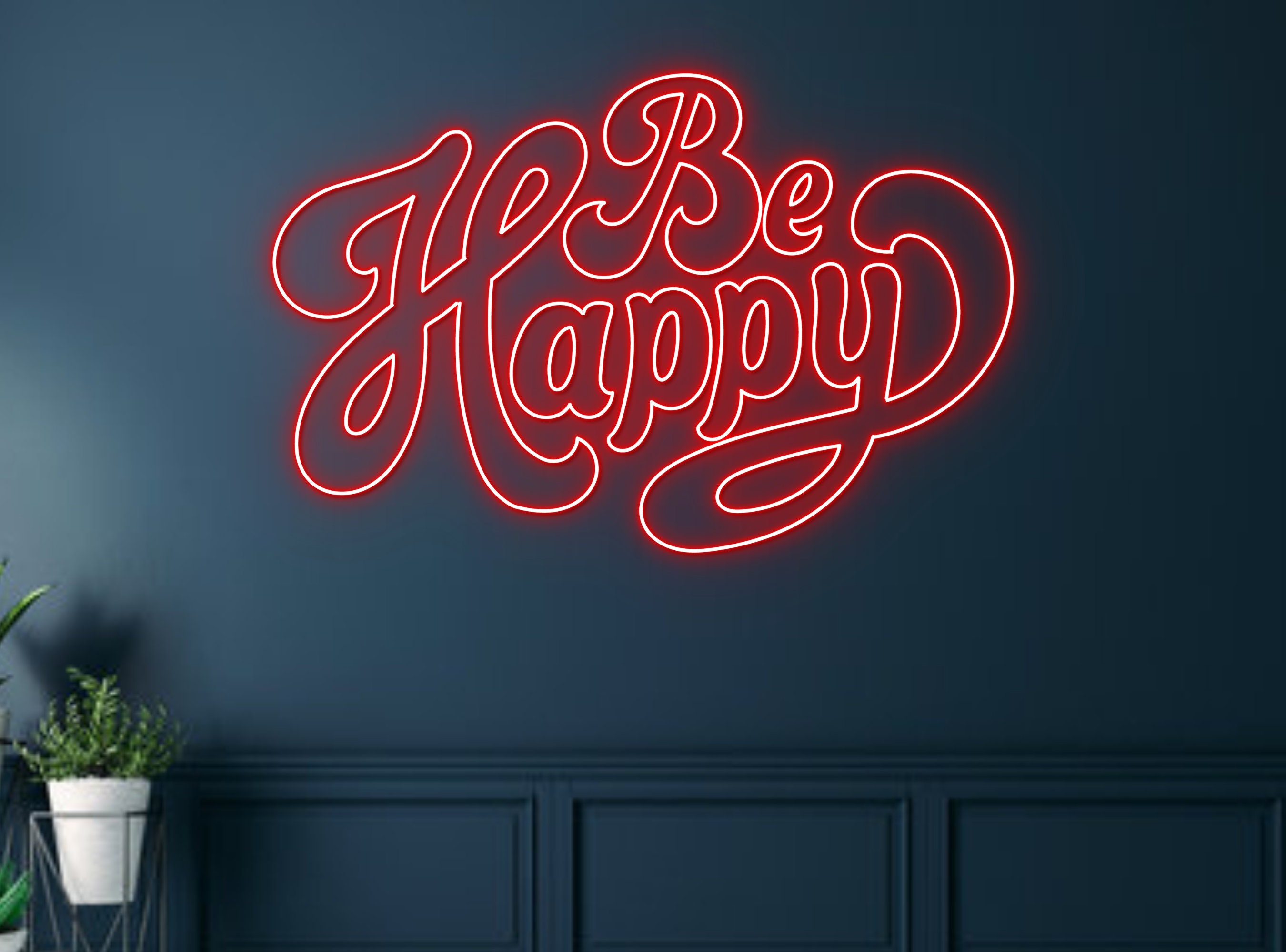 Be Happy Neon Sign