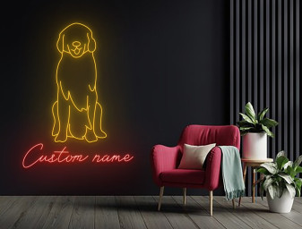 Custom Dog Name Neon Sign