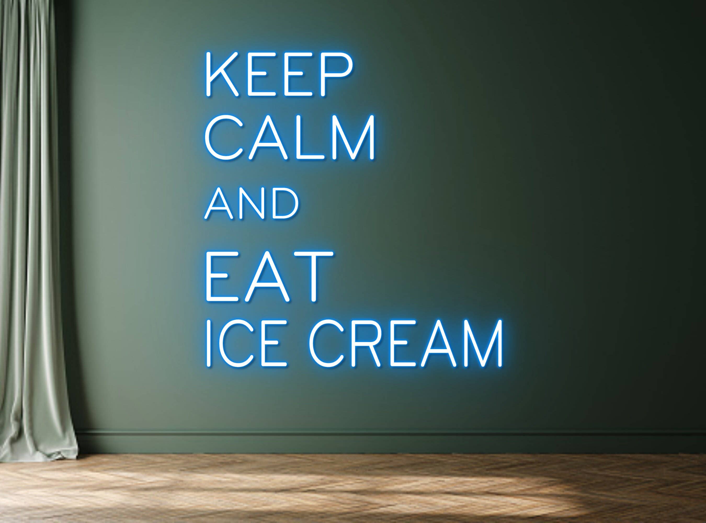 Keep Calm And Eat Ice Cream Neon Sign Ice Cream Led Sign
