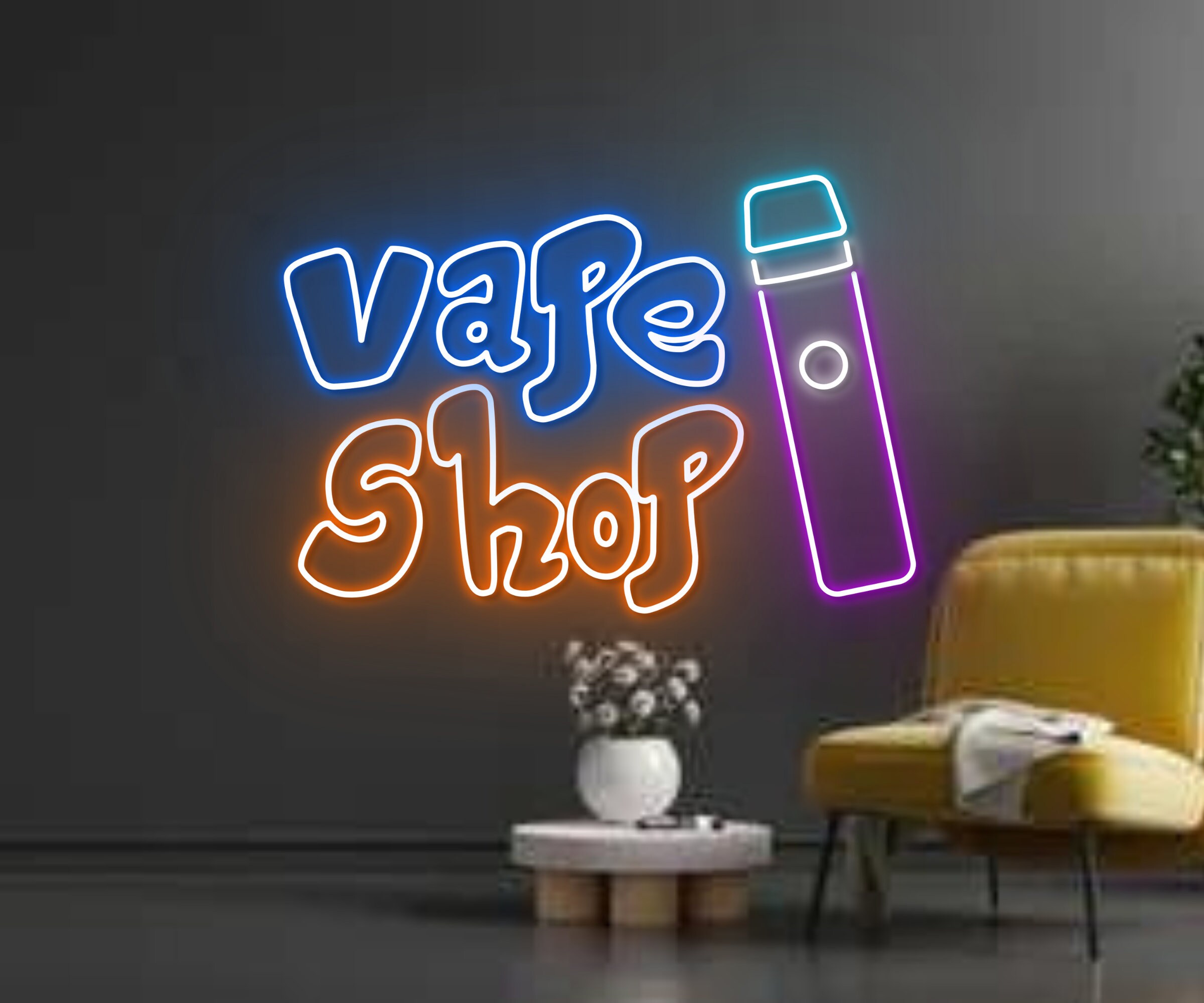 Vape Shop Smoking Display Neon Sign Smoking Shop Decor