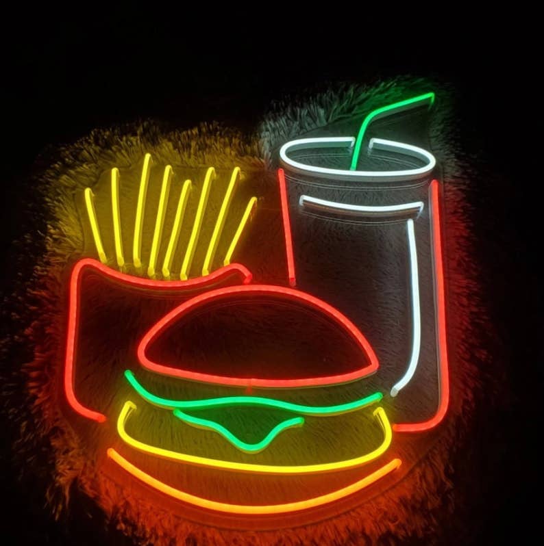 Burger Neon Sign