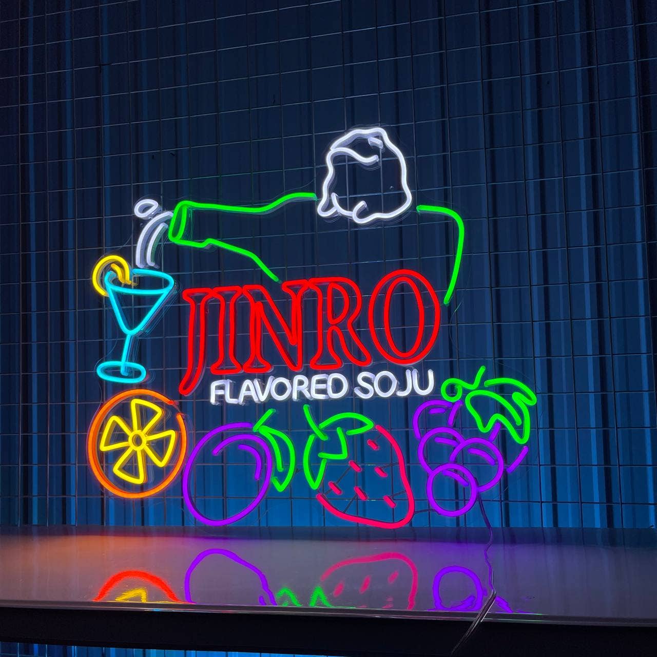 Jinro Soju Neon Sign Korean BBQ Wall Decor Signboard