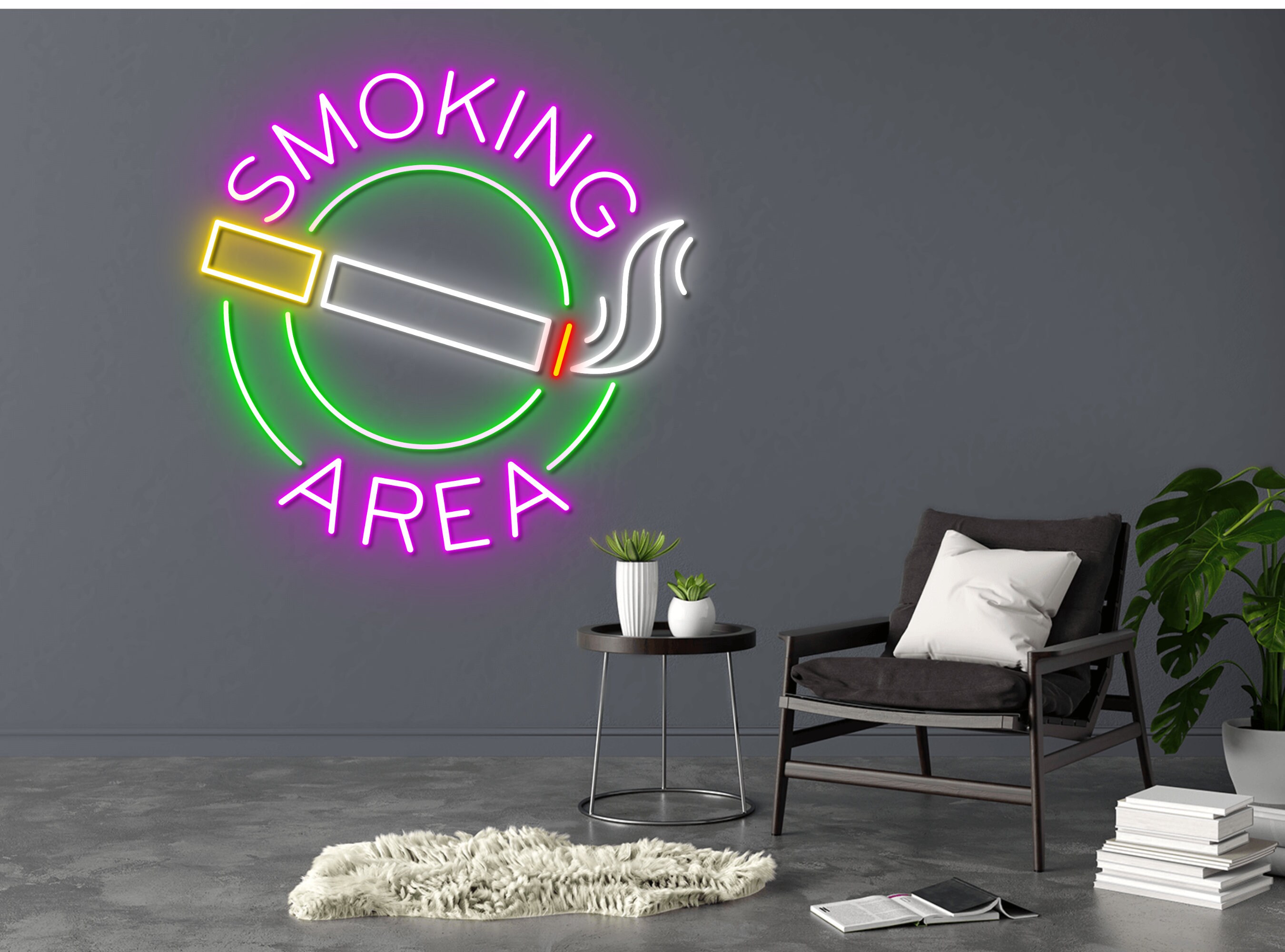Smoking Area Neon Signs