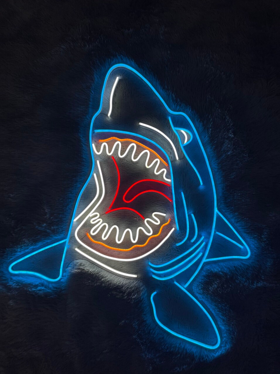Shark Neon Sign Wall Art Decor Gift