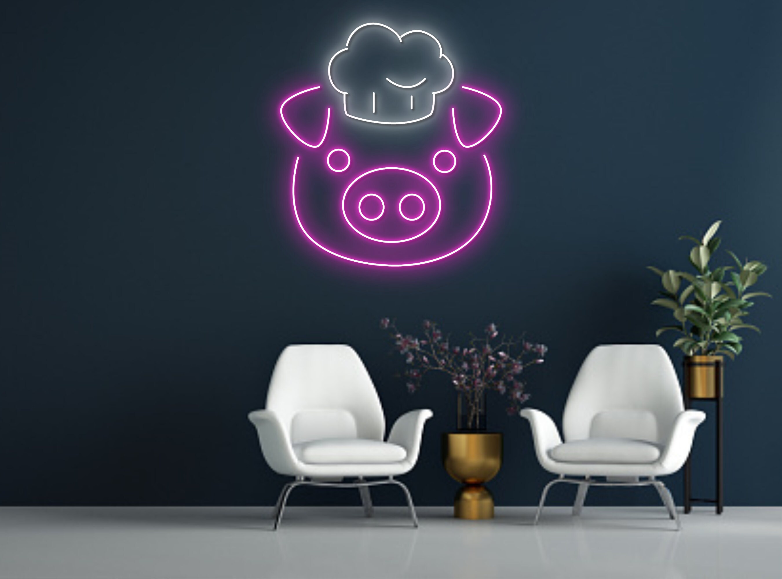 Pig Master Chef Neon Signs