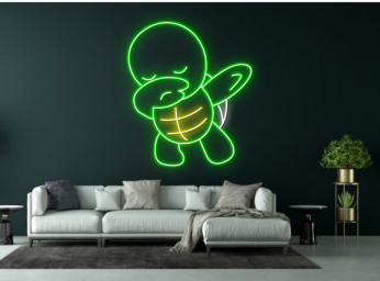 Cartoon Turtle Line Art Neon Signs