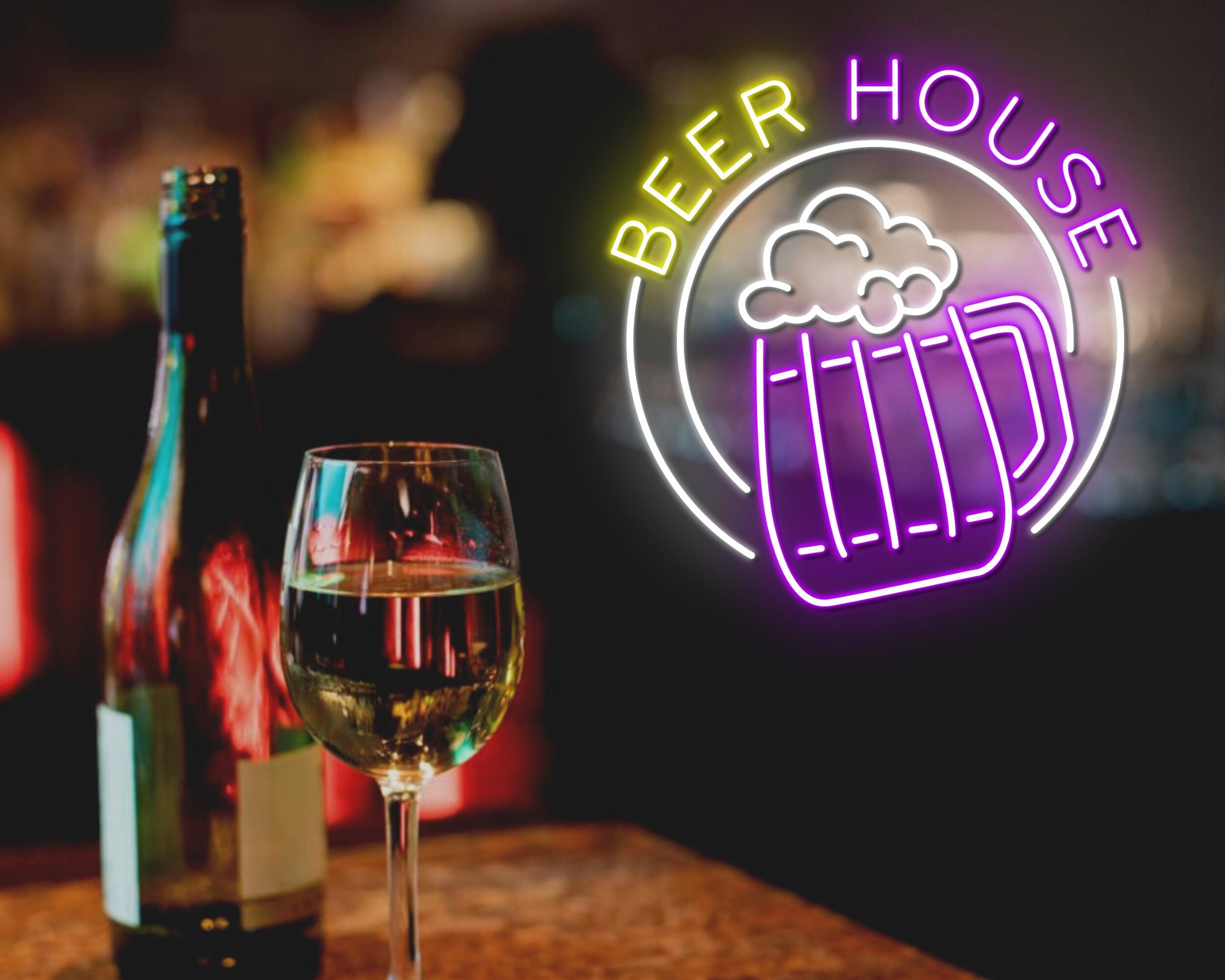 Beer House Beer Pub Party Pub Neon Signs Outside Decor