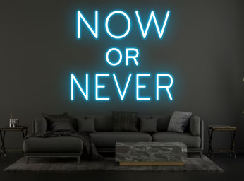 Now Or Never Neon Sign