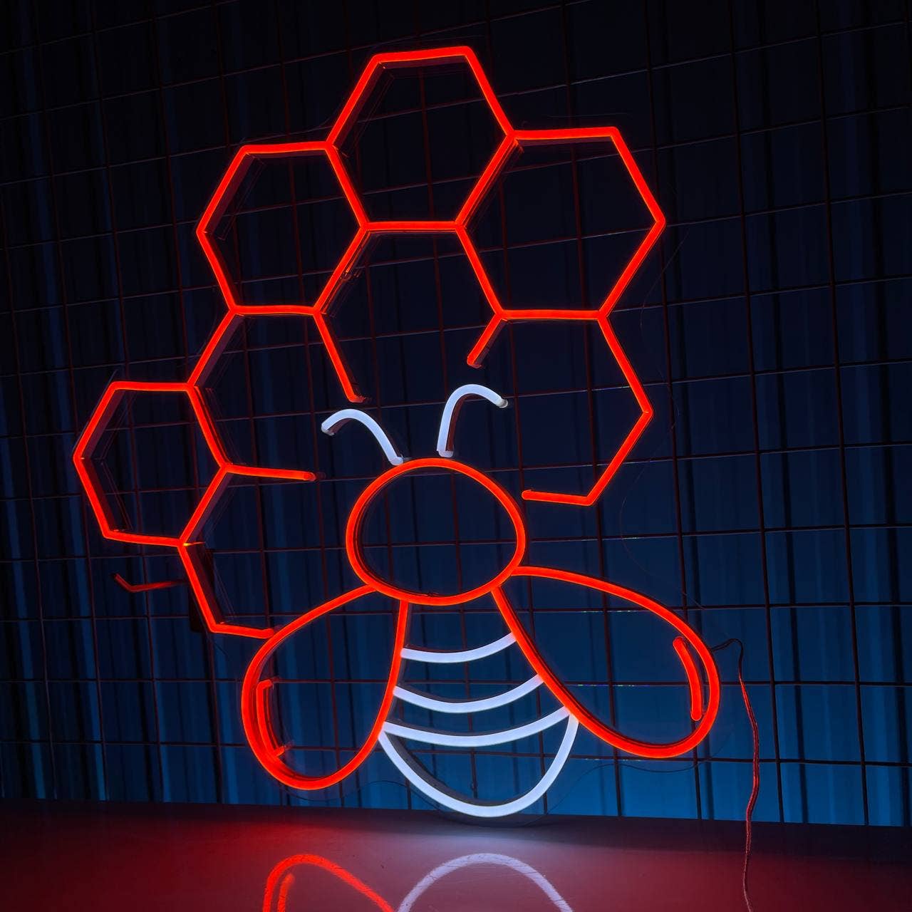 Hive Bee Neon Sign Wall Light Art Decor Long-lasting