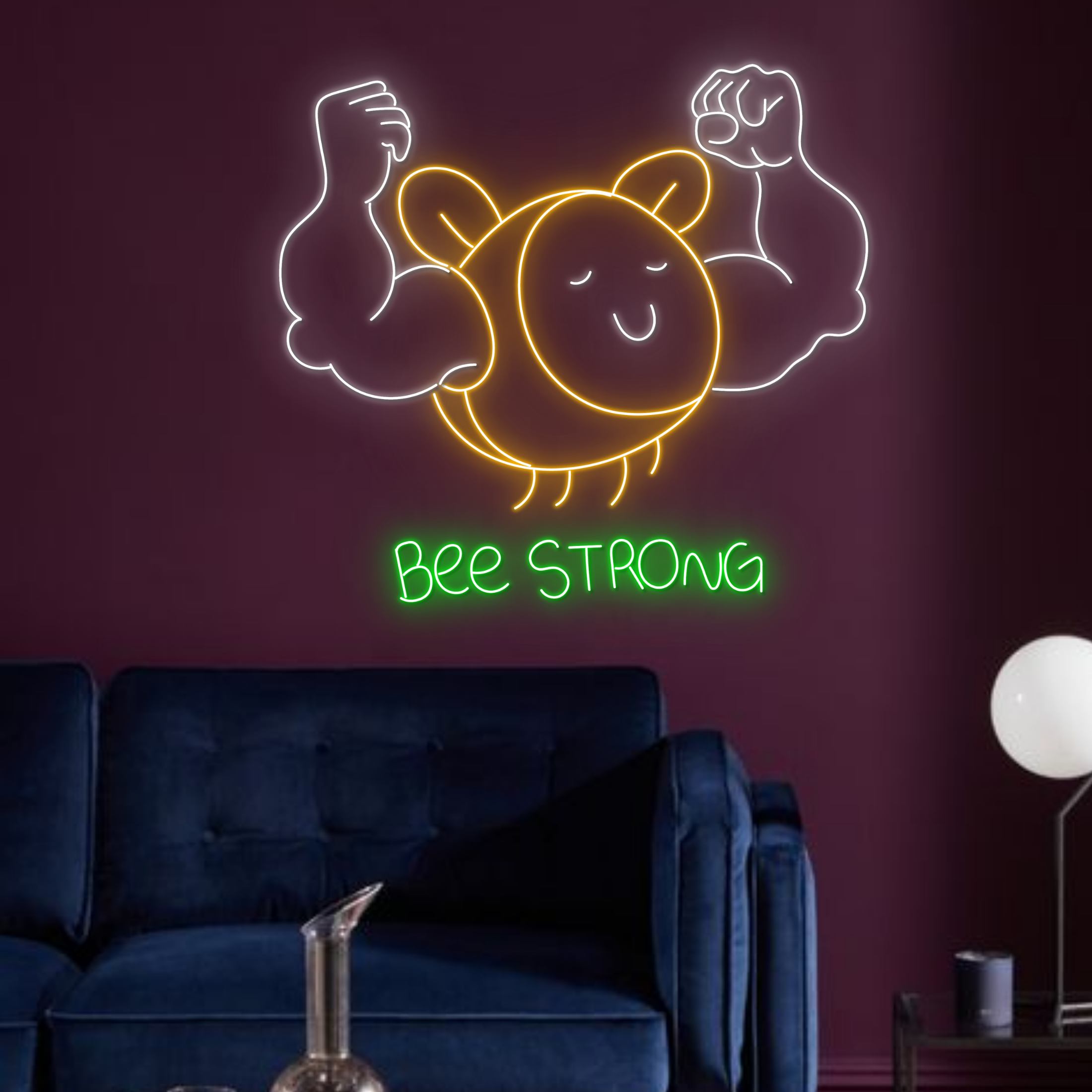 Bee Strong Neon Sign