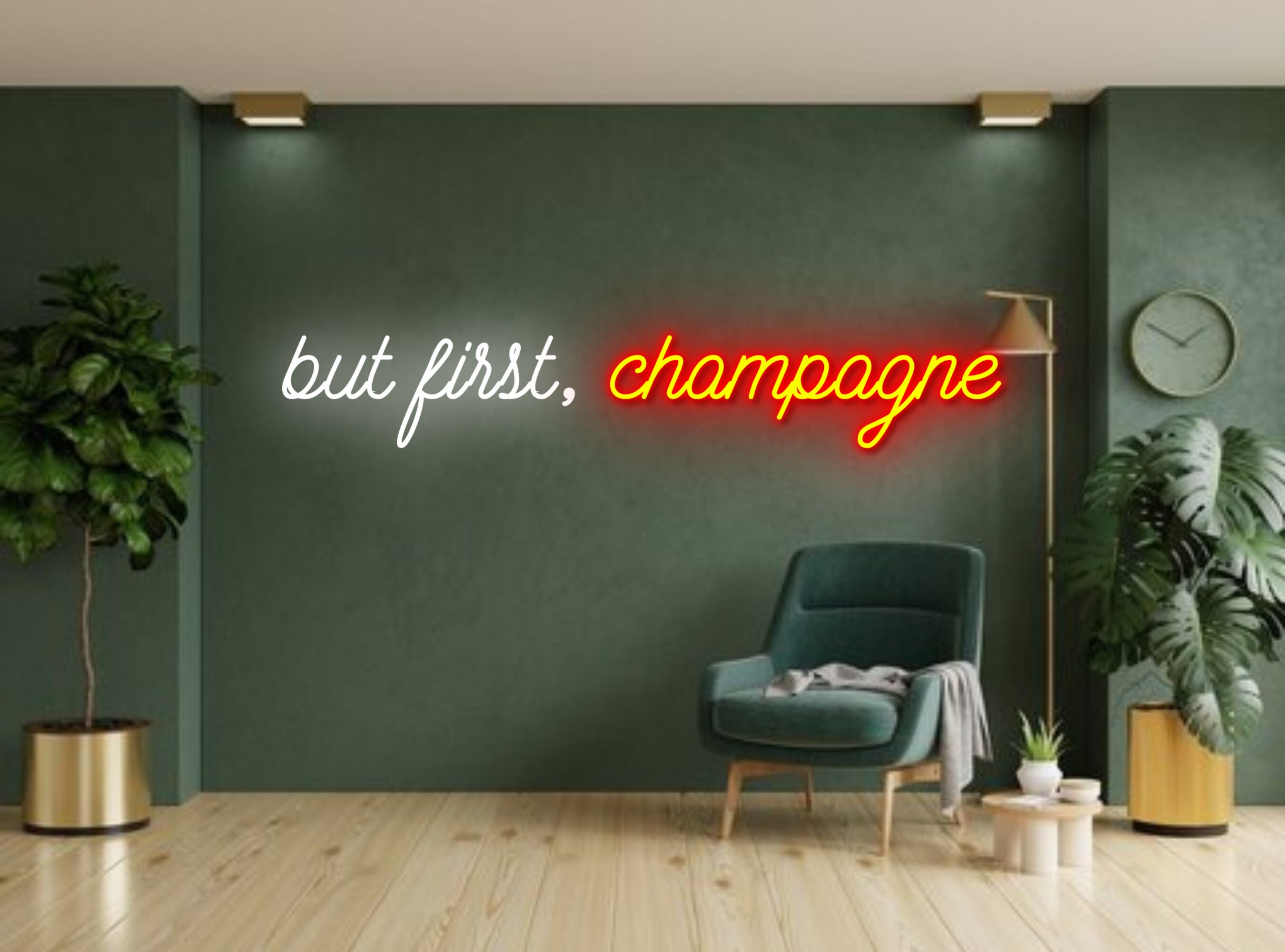 But First Champagne Neon Signs