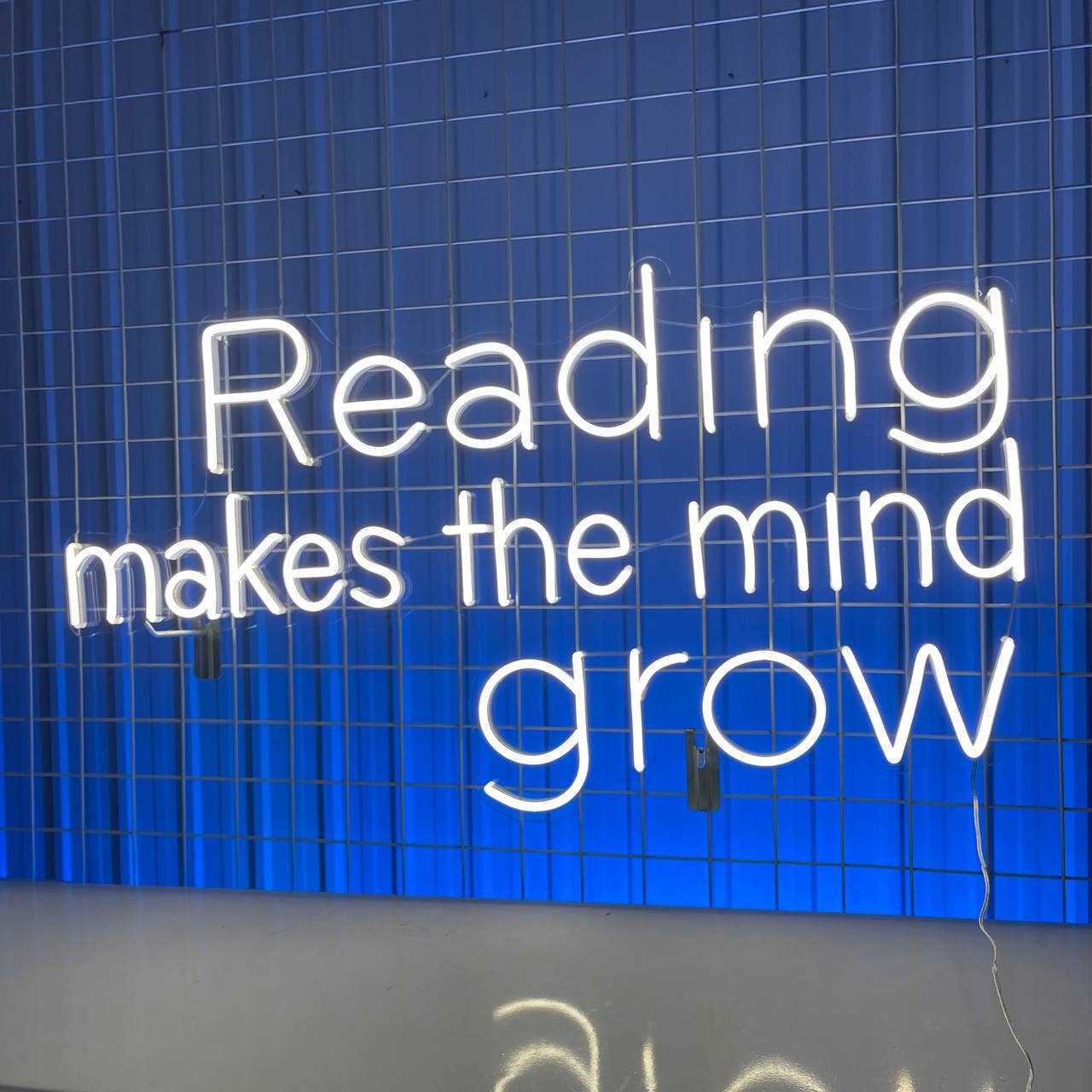 Reading Makes the Mind Grow Neon Sign Wall Art Decor