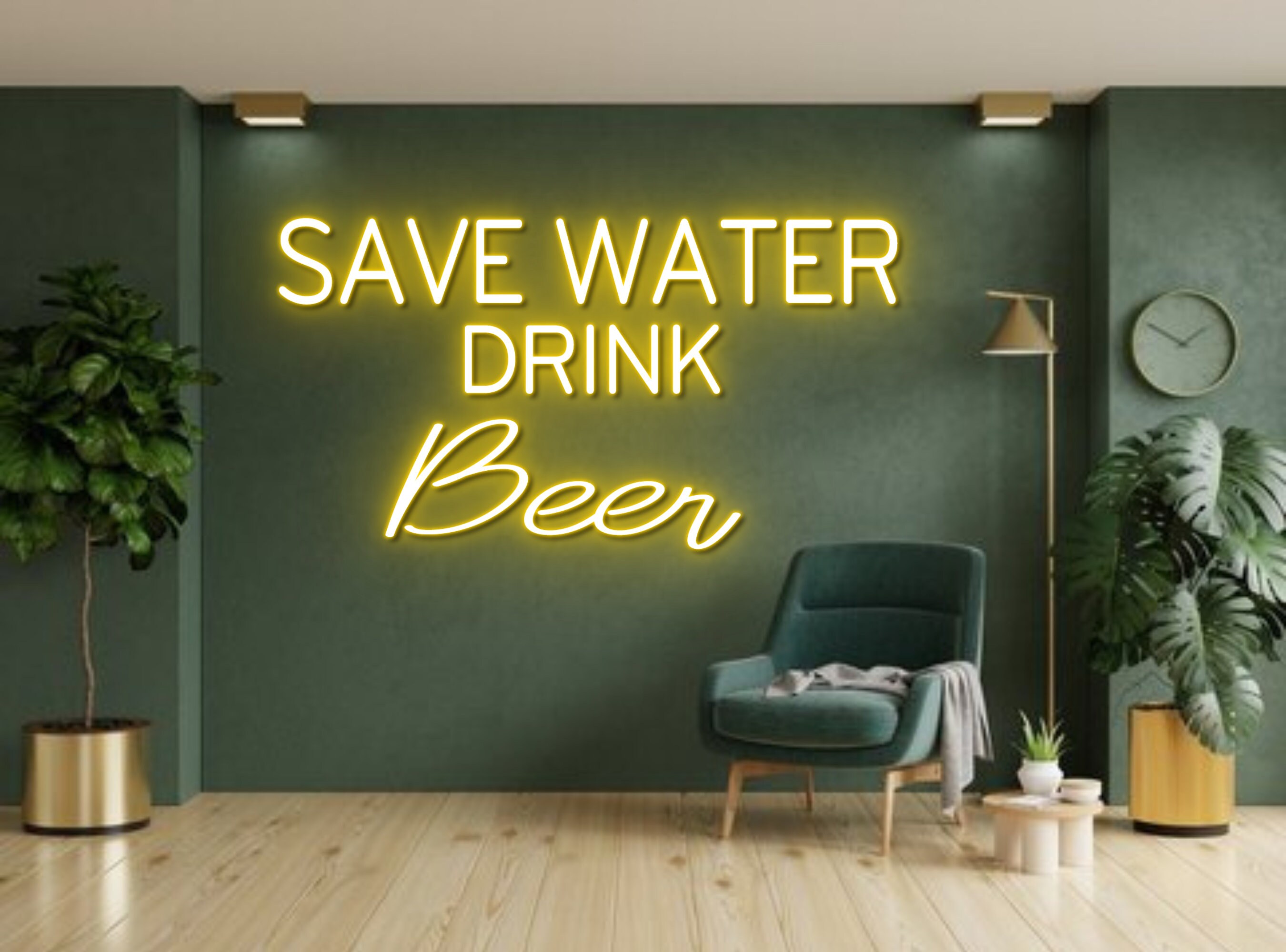 Save Water Drink Beer Neon Sign