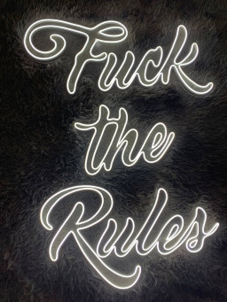Fuck The Rules Neon Sign Long-Lasting Lights Wall Decor