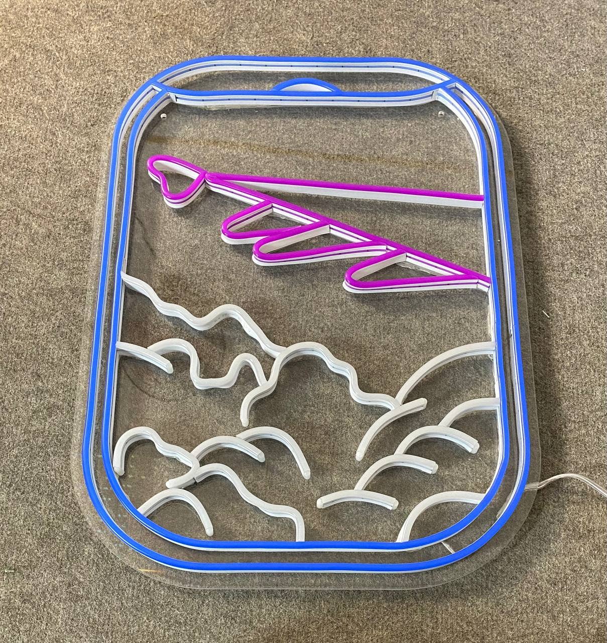 On The Air And Plane Window Neon Signs Shop Store Decor