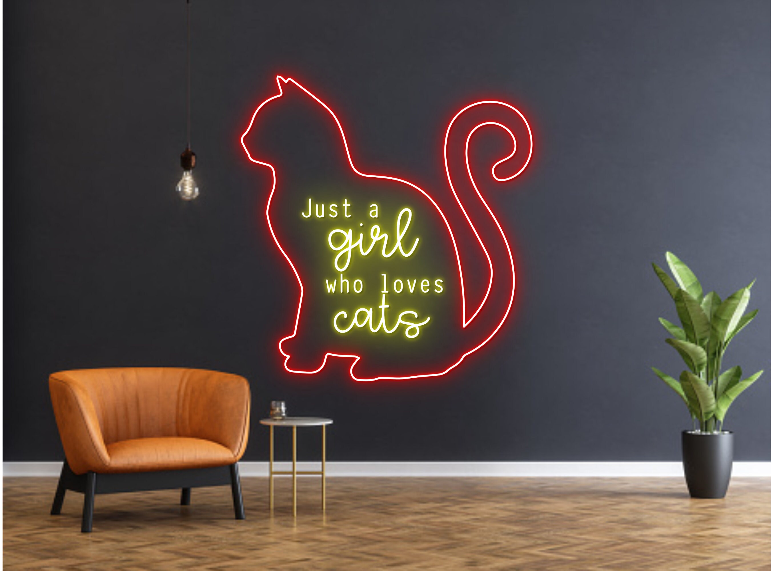 Just A Girl Who Love Cat Neon Sign