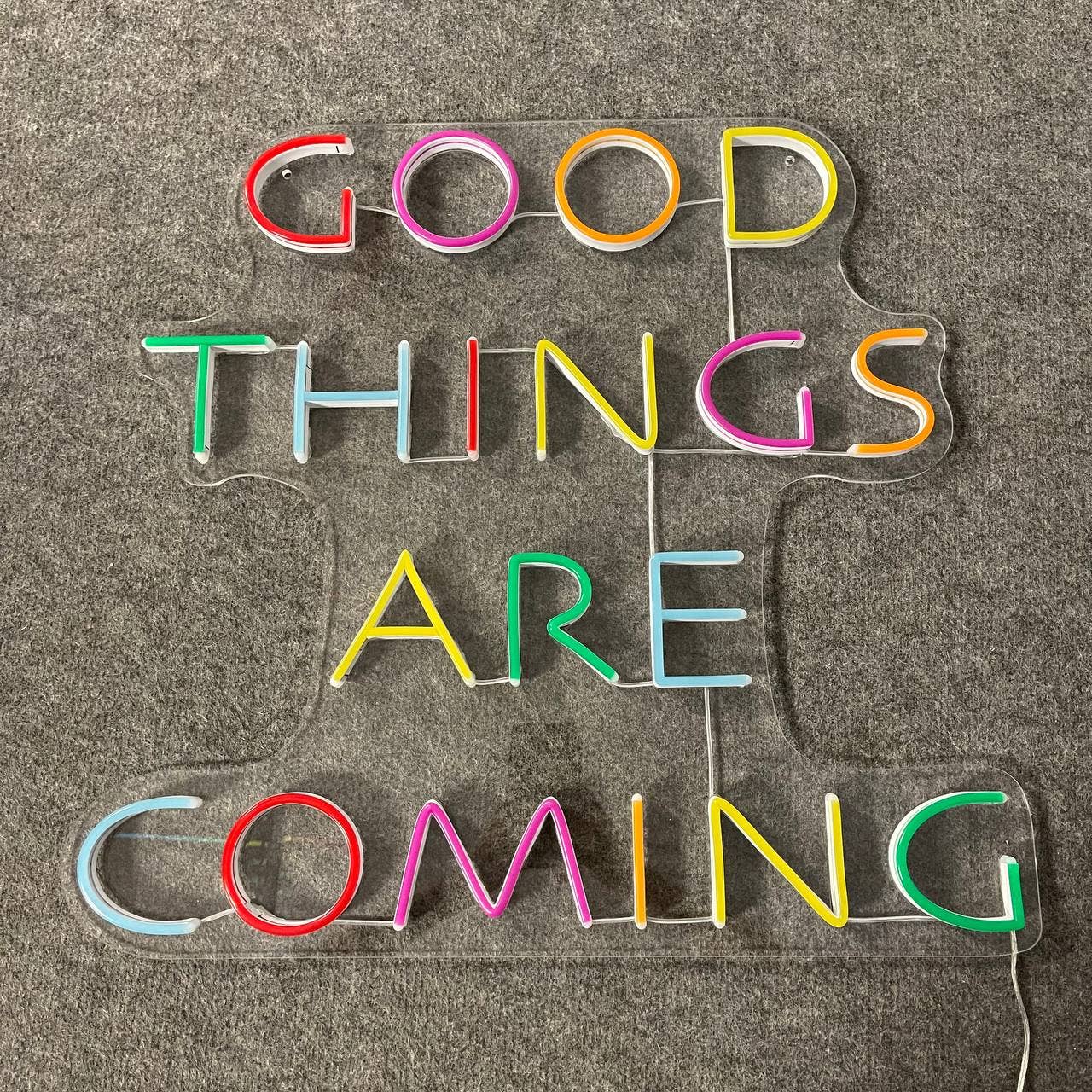 Good Things Are Coming Neon Sign Motivation Quote Wall Decor