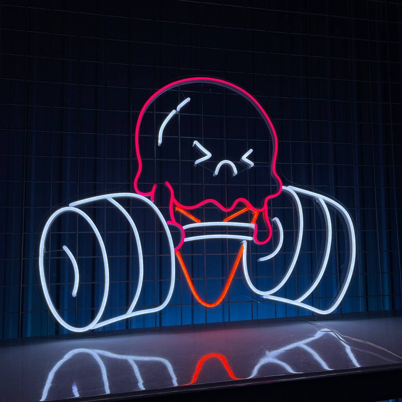 Ice Cream Lift The Weight Neon Sign Ice Cream Store Decor