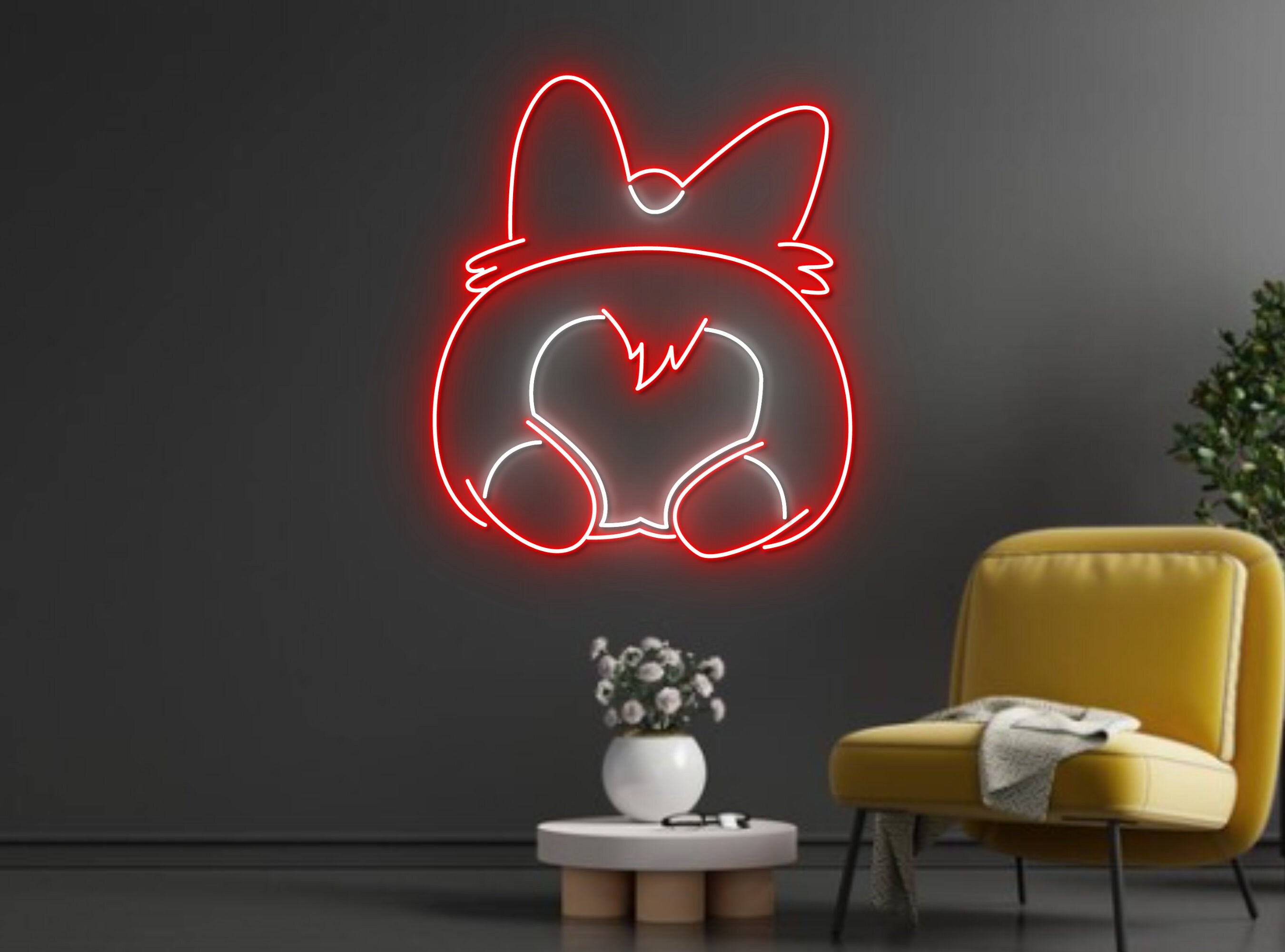 Cute Corgi Butt Neon Sign