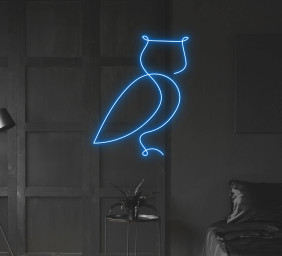 Owl Line Neon Sign Animal Shop Sign Decor