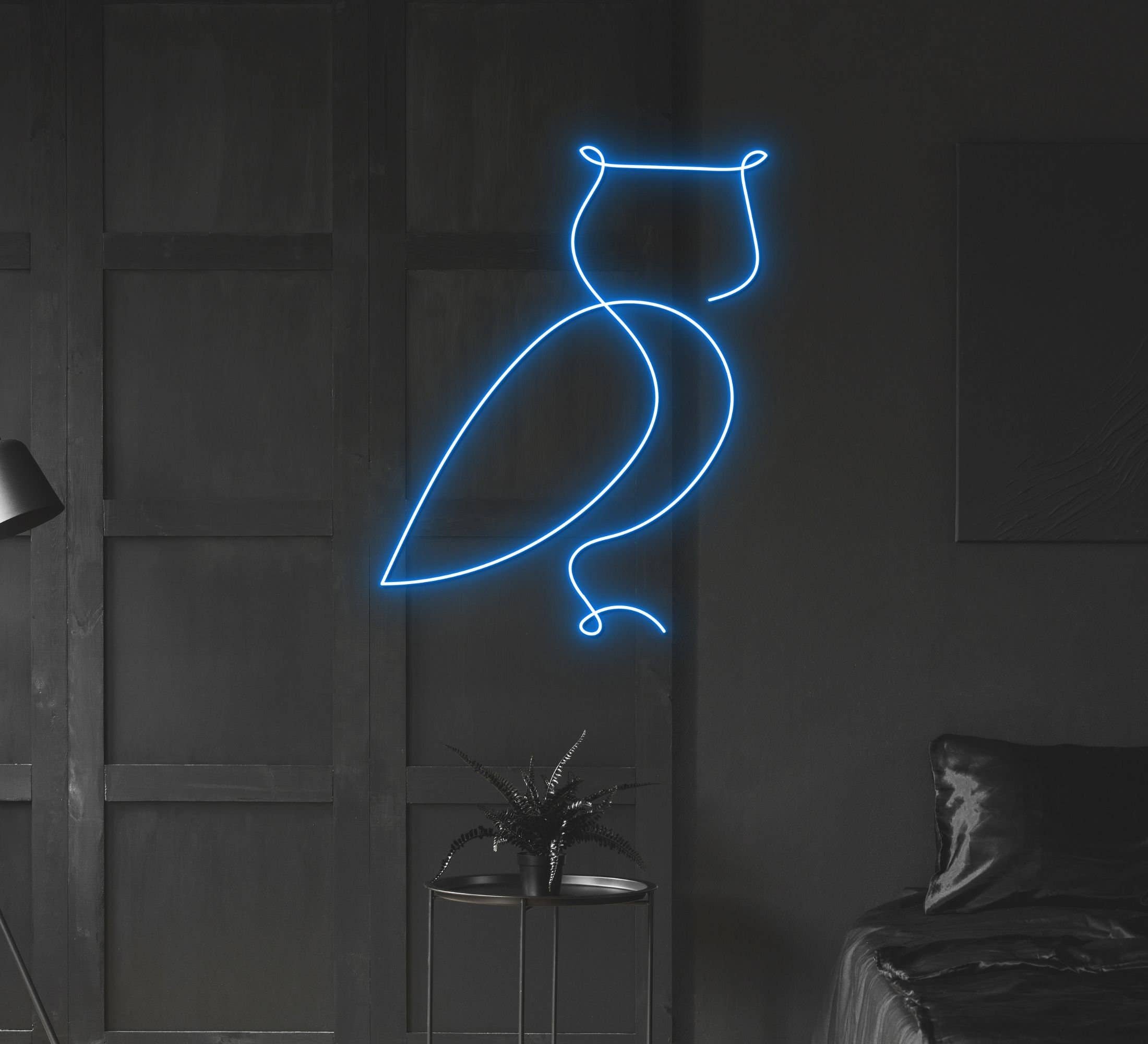 Owl Line Neon Sign Animal Shop Sign Decor