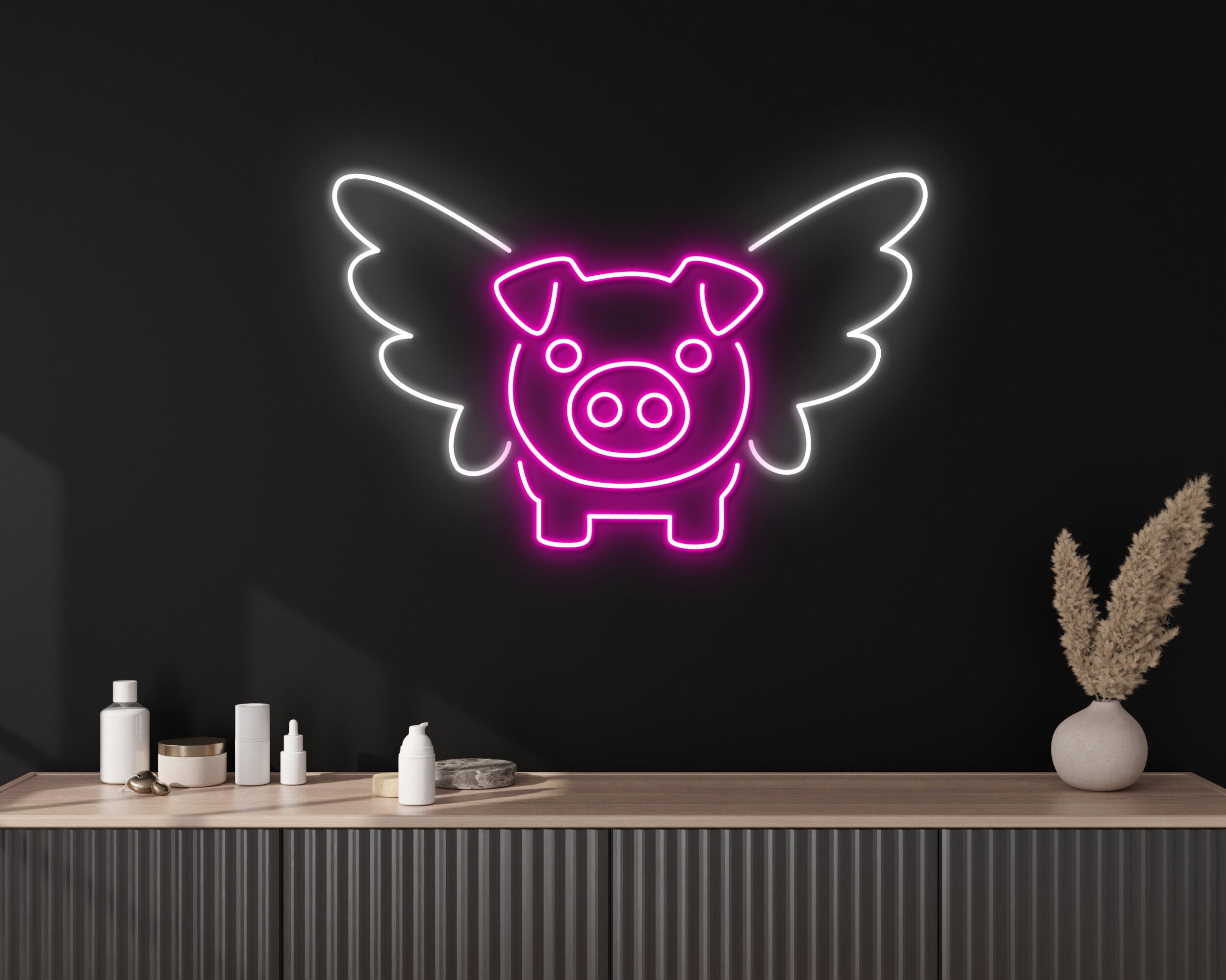 Pig With Wings Neon Sign Wall Decoration Gift