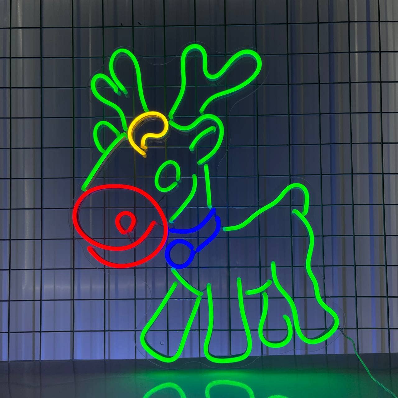 Deer Neon Sign Cute Animal Wall Decor For Kids Room