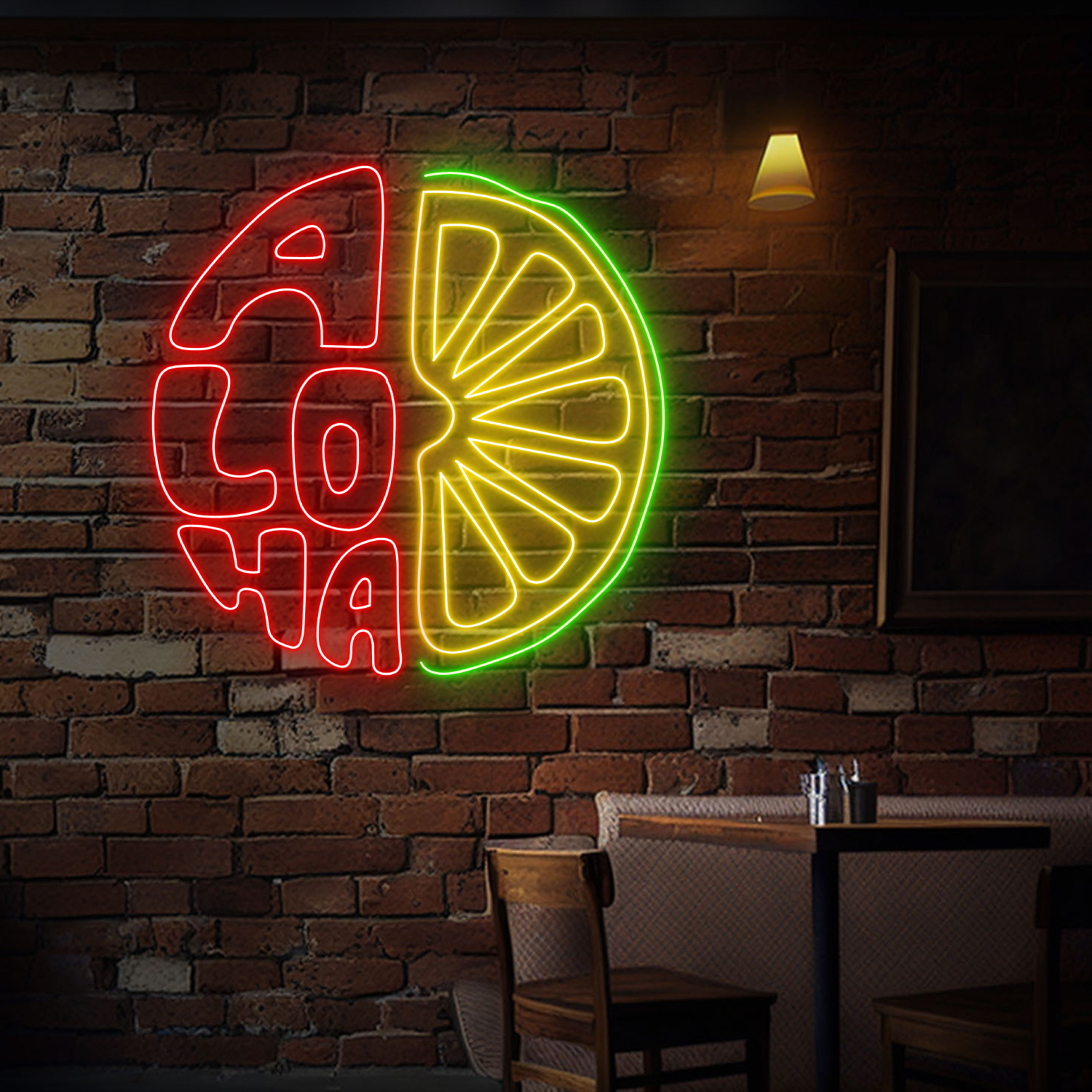 Aloha Neon LED Sign Tropical Style Wall Art Decor