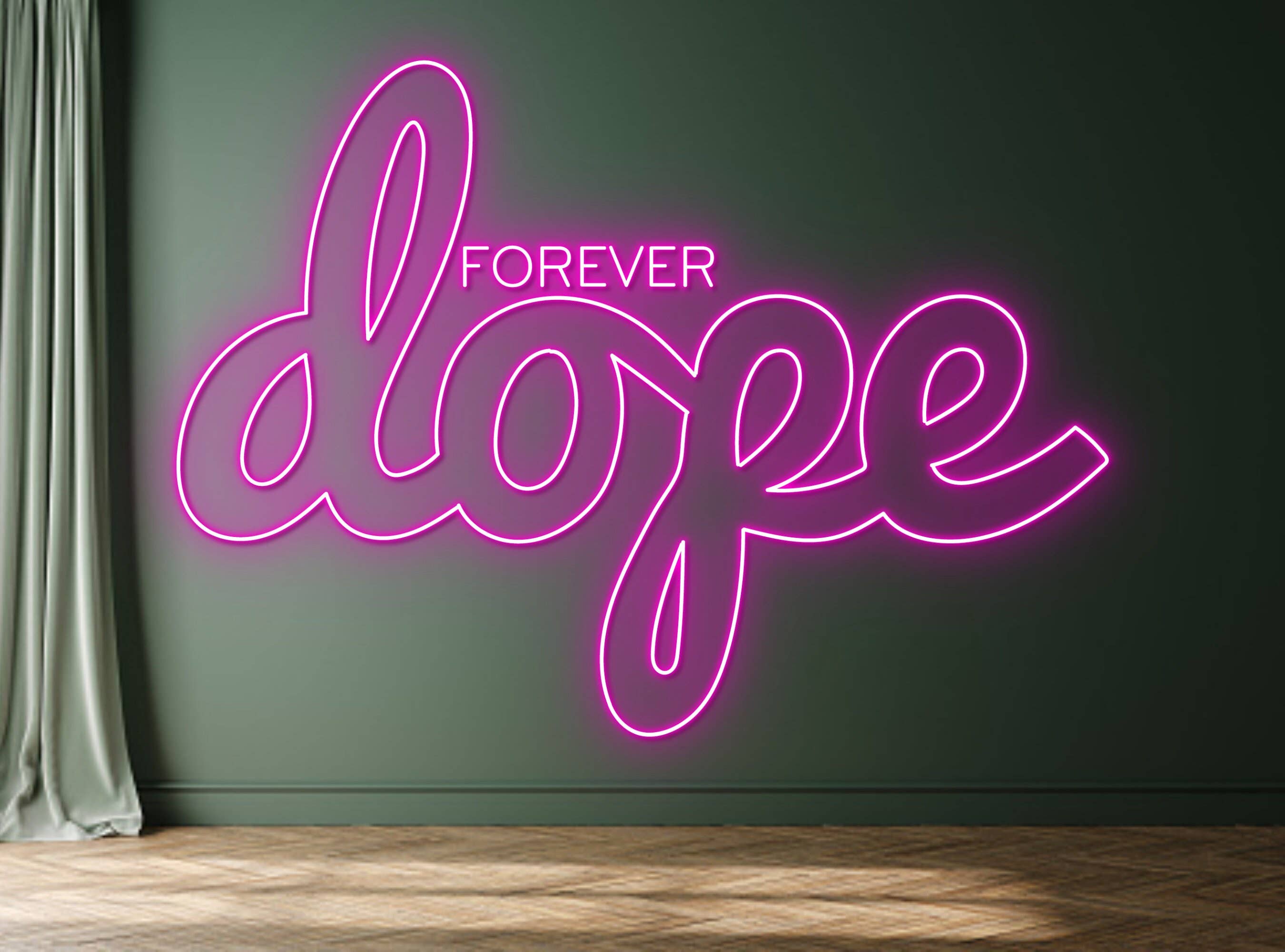 Dope Forever Neon Sign Weed Leaf Neon Art Wall Decor