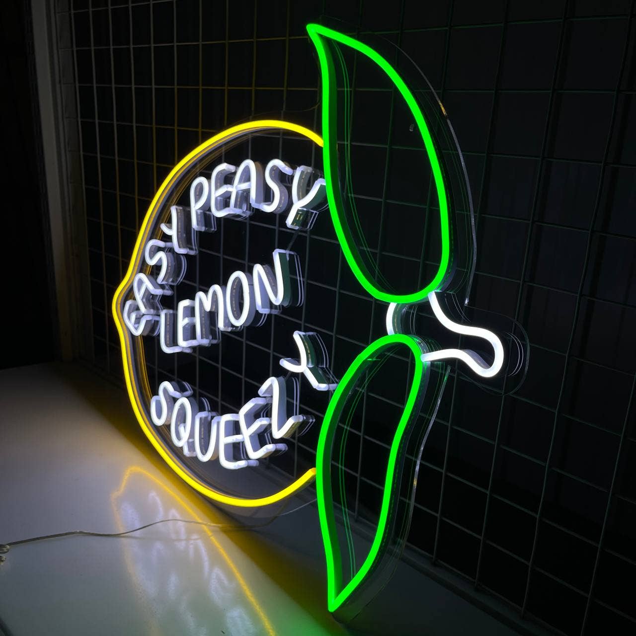 Lemon Queezy Neon Sign Tropical Fruits Wall Neon Sign