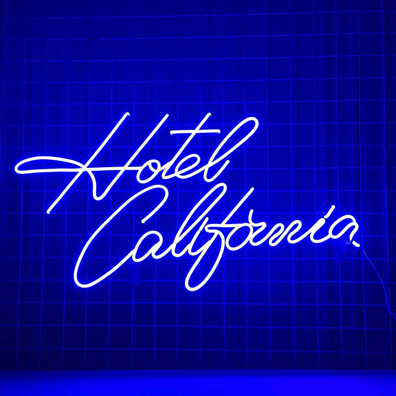 Hotel California Name Neon Sign Hotel Office Wall Decor