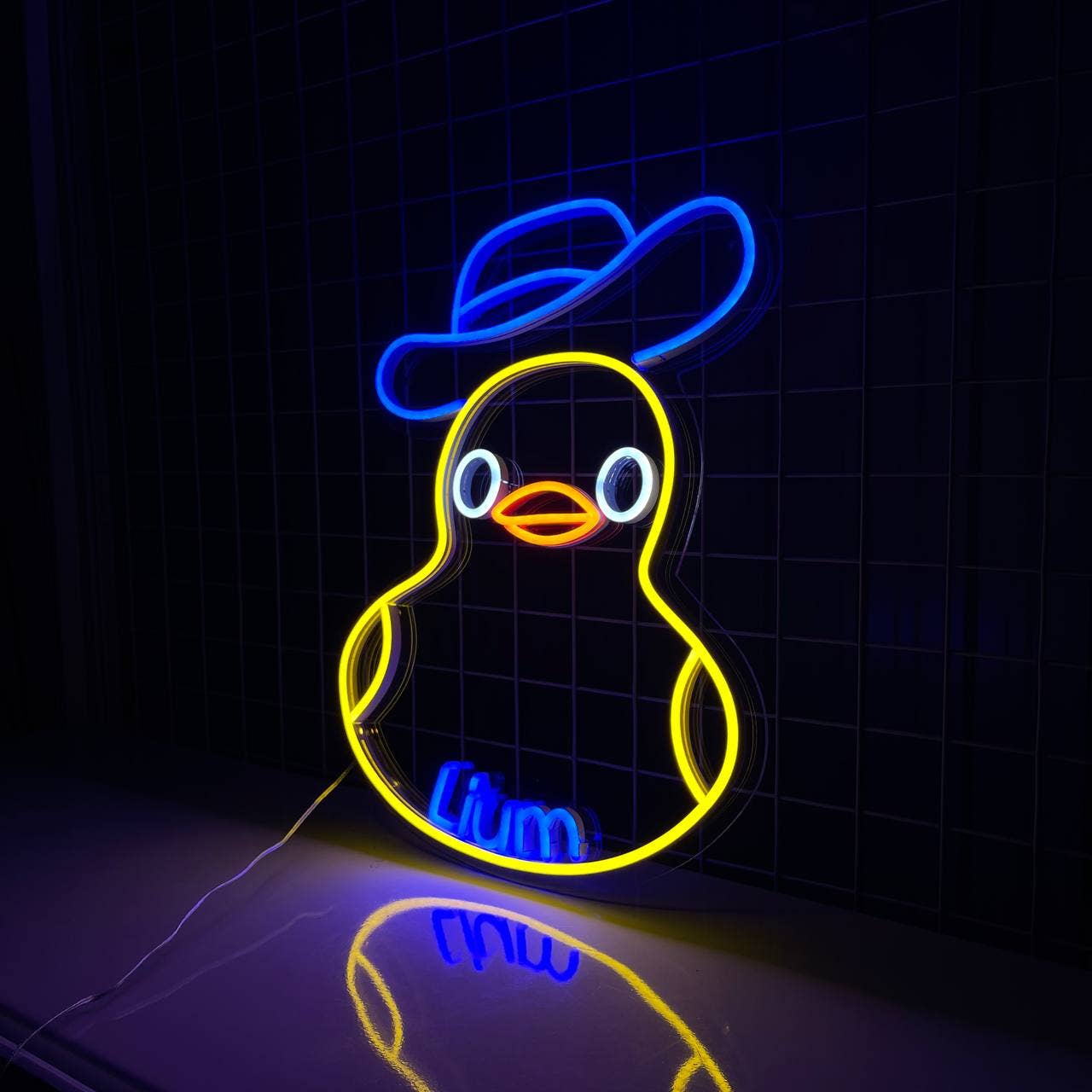 Personalize Name Duck Neon Signs Animal Decor for Kid Room