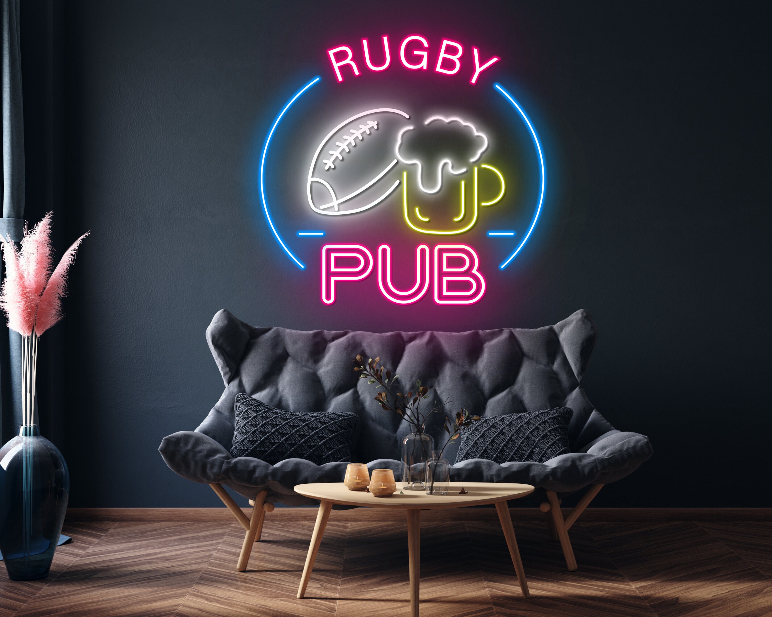 Rugby Football Pub Neon Sign Decor Signage
