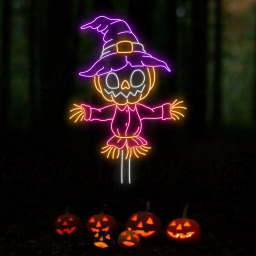 Scarecrow Neon Signs Halloween Long-lasting Light Decor