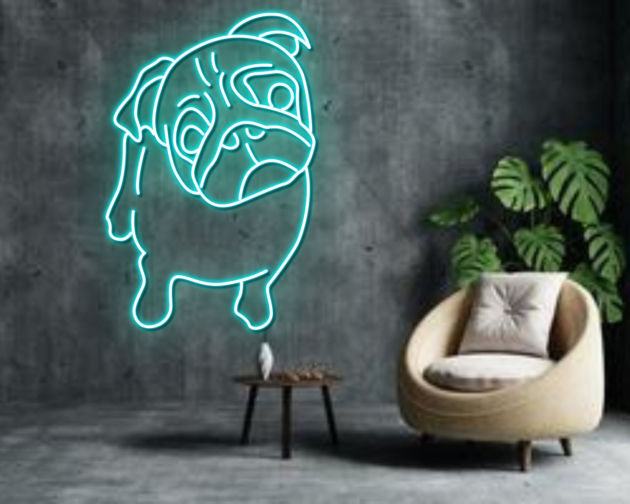 Pug French Bulldog Neon Sign Decor sign