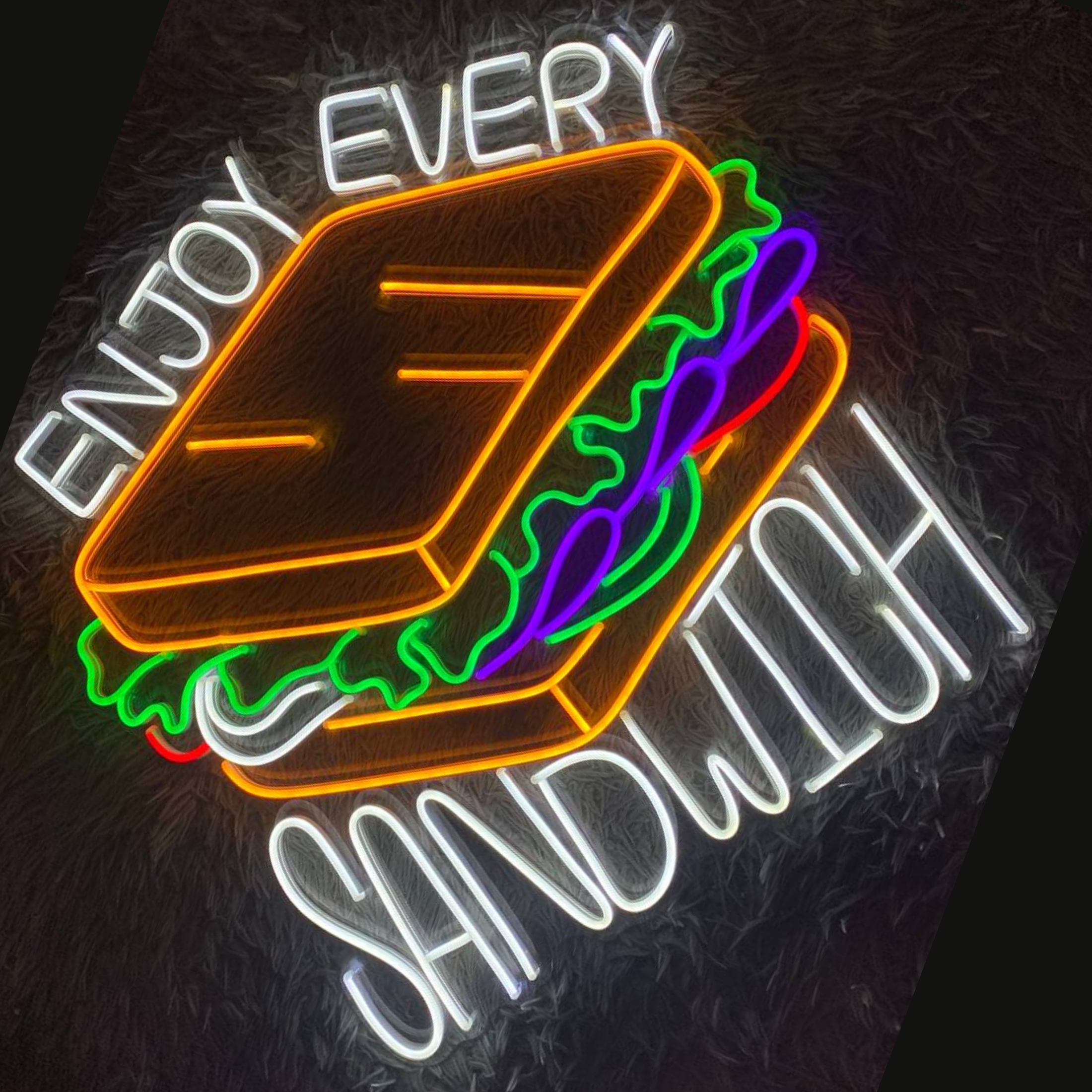 Enjoy Every Sandwich Neon Sign Sandwich Store Sign Decor
