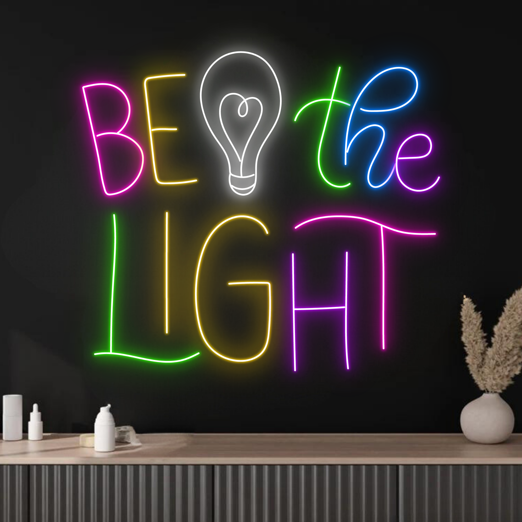 Be You Not Them Quote Neon Sign